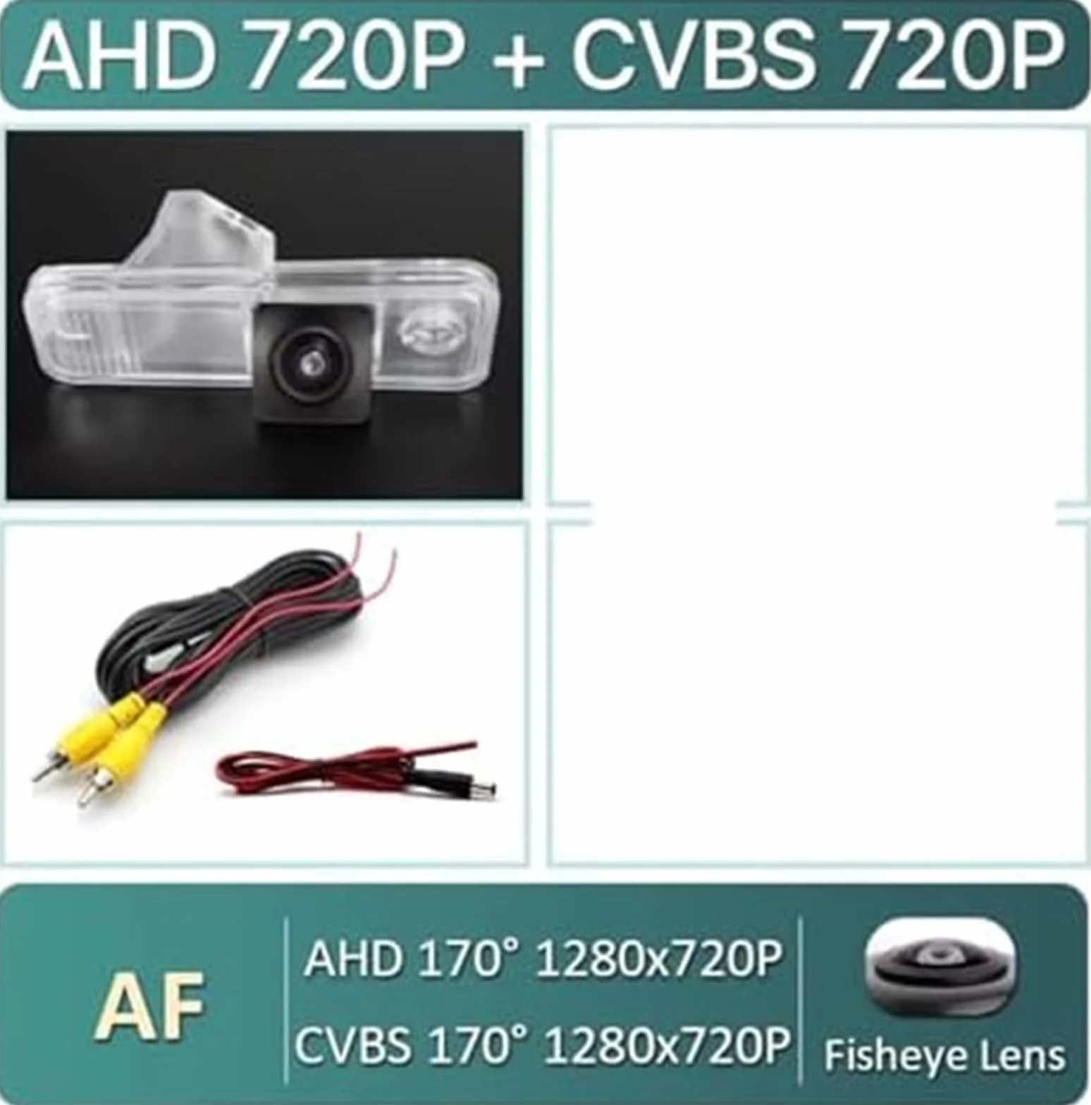 Tylna kamera pojazdu Kamera cofania, dla dla Hyundai Ix25 Ix45 Creta, dla Carens, dla Azera, dla Santafe, dla 2011-2019 Hd Ahd 1080 P(BLACK AHD720P CVBS720P)