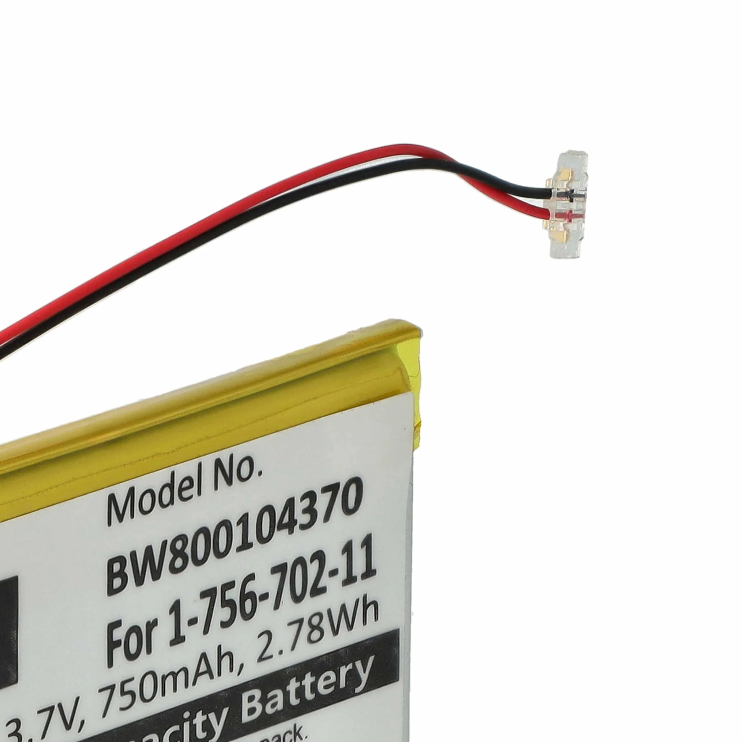 vhbw Bateria kompatybilna z Sony NWZ-A828, NWZ-A828KBLK, NWZ-A829, NWZ-A829BLK, NWZ-A845 odtwarzacz MP3 (750 mAh, 3,7 V, litowo-jonowy)