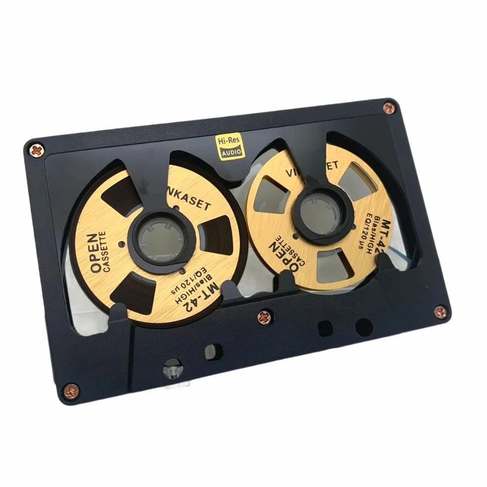 Kaseta audio z rolką 50 minut pusta taśma dwustronna metalowe kółka
