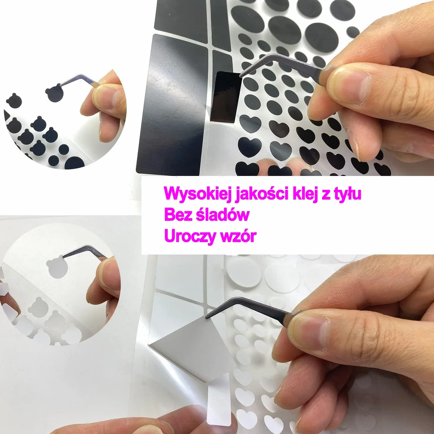 2PCS naklejki blokujące światło, naklejki ściemniające światło led, Ściemnianie światła 80% ~ 100% Blackout Stickers dla elektroniki, TV, Routers, zegary z 1PCS pęsety (biały i czarny)