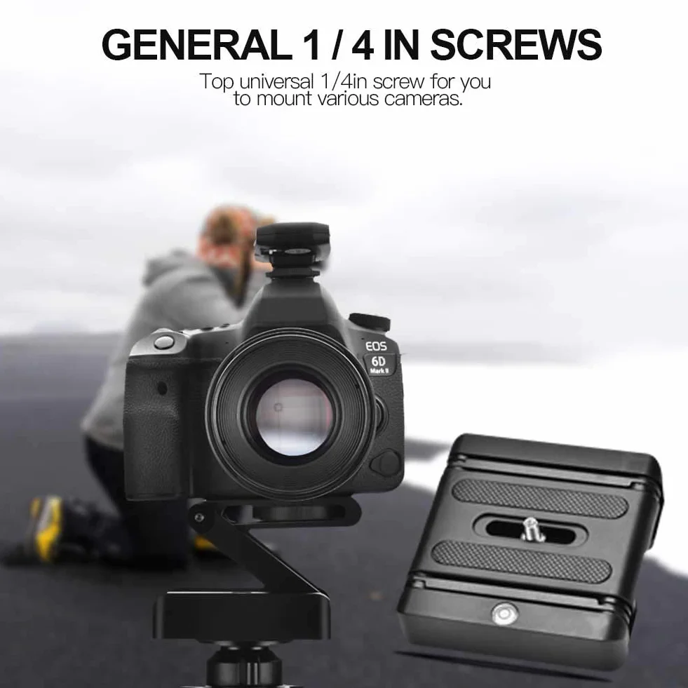 Przenośny głowica statywu typu Z, elastyczna głowica uchylna składany statyw szybki montaż płyty z mocowaniem 1/4" do różnych aparatów DSLR statyw stabilizator szyny