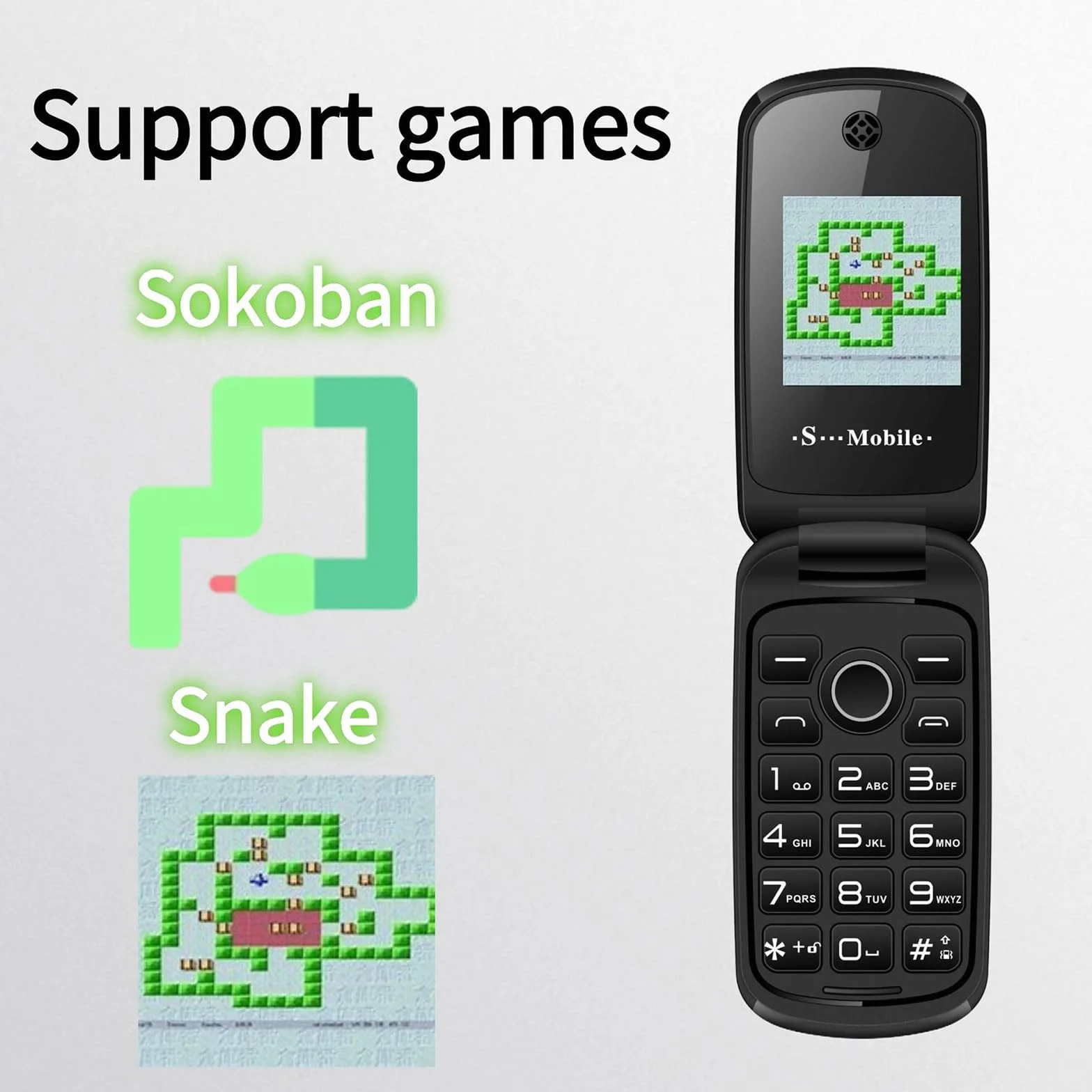 2G Odblokowany Telefon Komórkowy Klapką, Wielofunkcyjny Telefon Komórkowy Starszych Dual SIM+Podświetlenie LED/Latarka Głośny Dźwięk Czysty+SOS Numer Rodzinny Wibracja Przypomnienie,Black