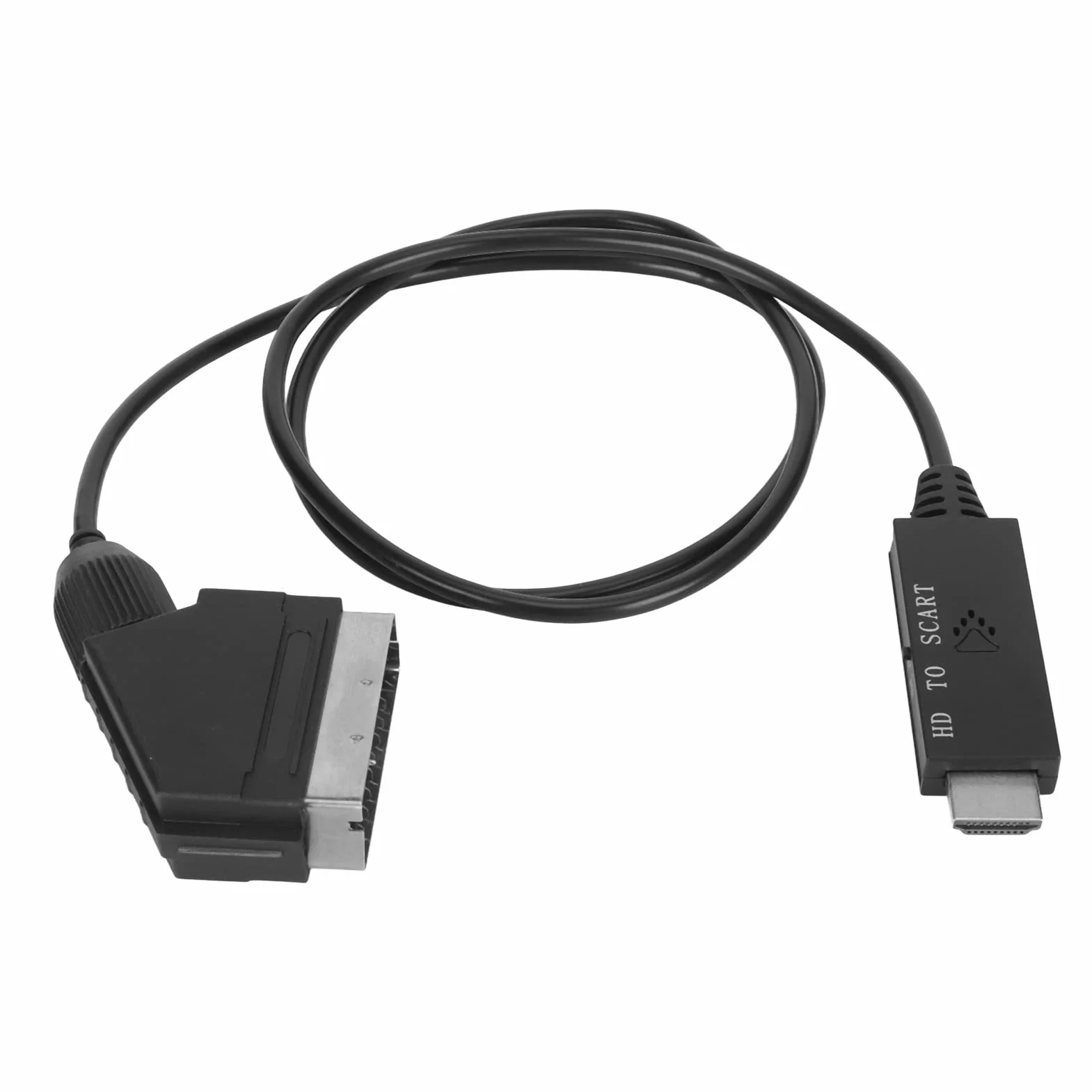 Kabel Adaptera Konwertera HDMI na Scart, Interfejs Multimedialny HD na Kabel Scart, Cyfrowe Wideo HD HDMI na Analogowe Wideo i Adapter Audio L R do Telewizora VHS Magnetowid DVD
