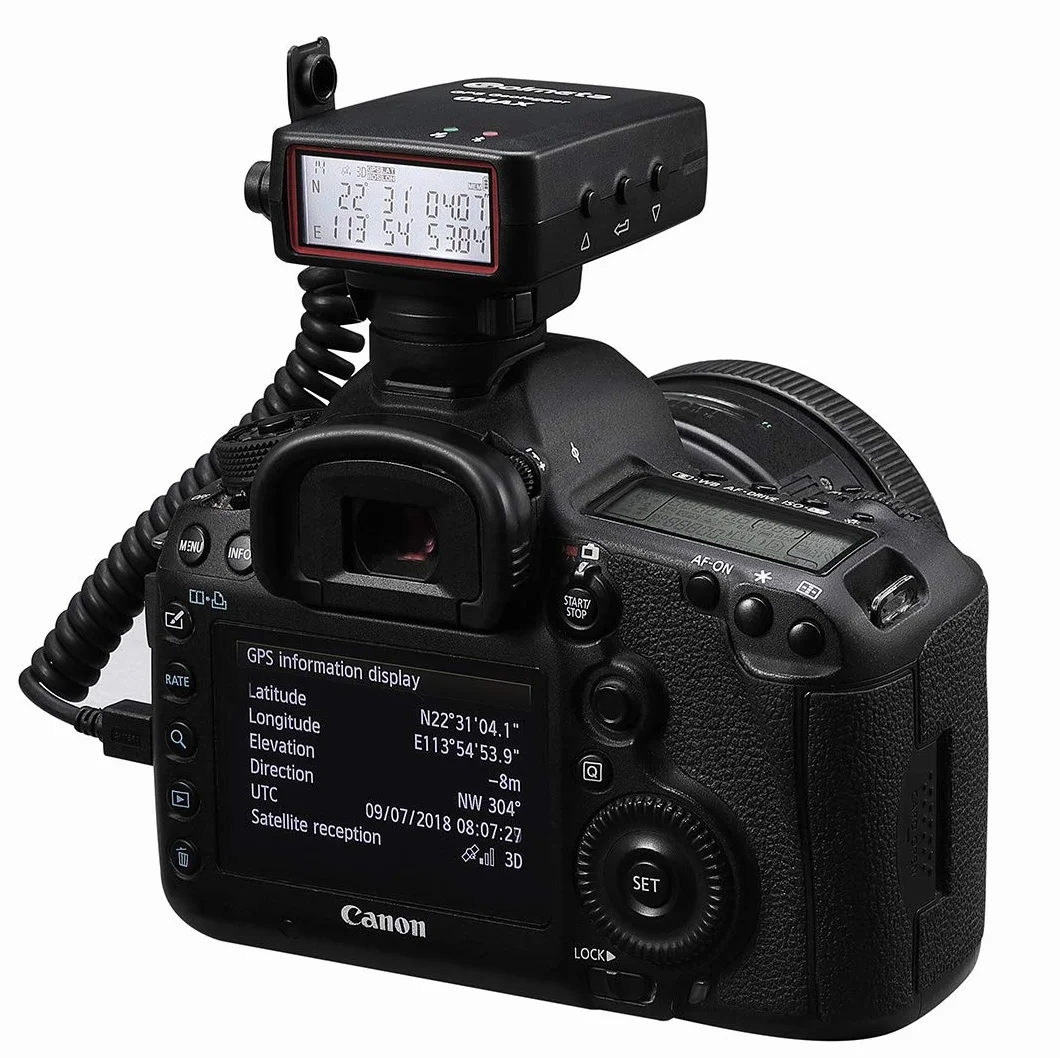 Odbiornik GPS GMAX EOS2 Geotagger z funkcją Bluetooth do Canon GP-E2 i innych funkcji