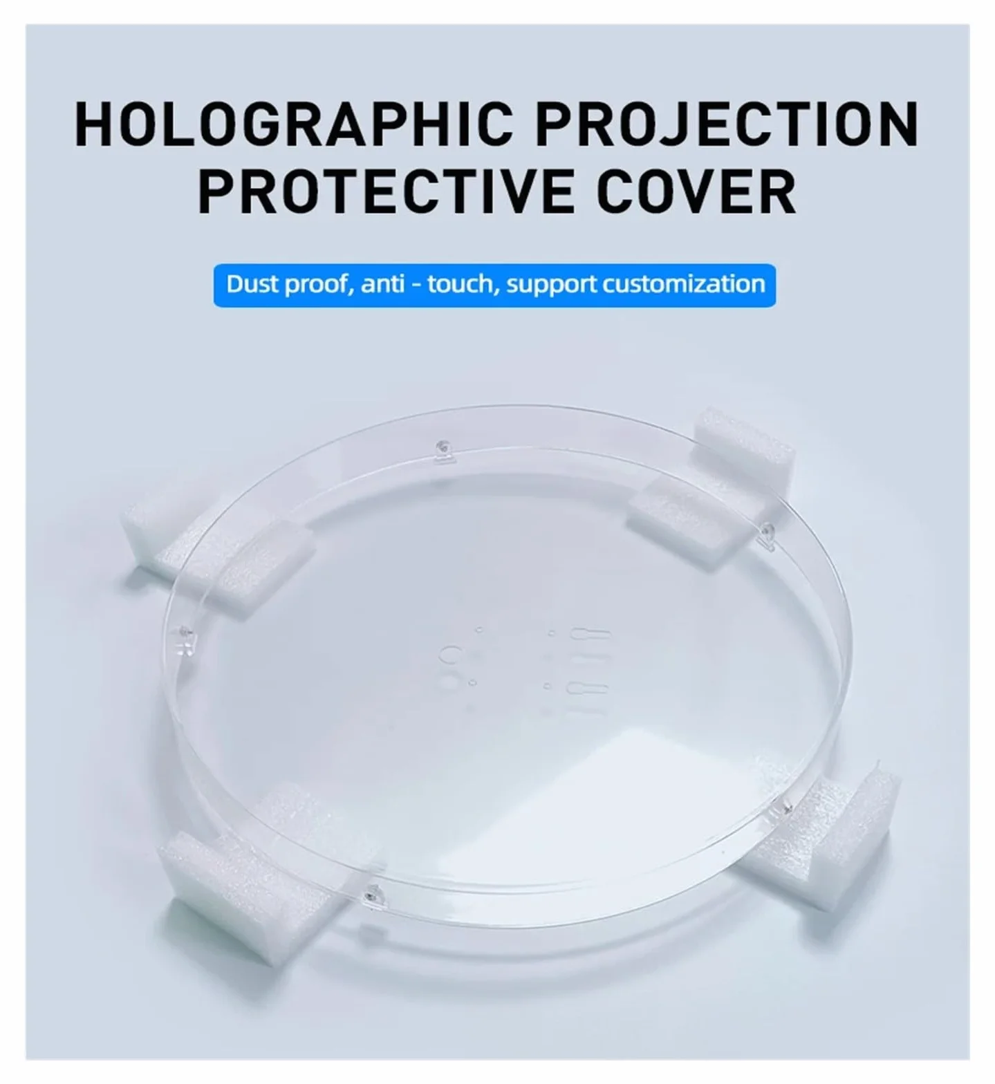 3D Obrotowy Holograficzny Projektor Fan Figure Antydotykowy Antyzarysowy Specjalny Ochronny Pokrowiec Akcesoria Łatwe do zmiany wideo(For 45cm fan)