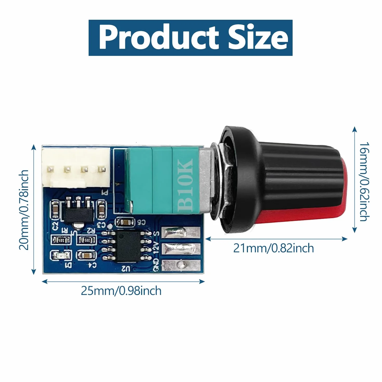 PWM regulator prędkości obrotowej DC 12V 25kHz wentylator CPU do PC