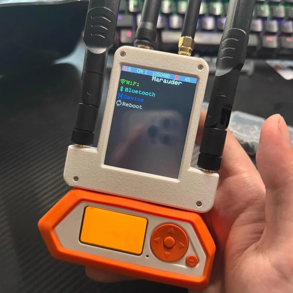 Do modułu Flipper Zero z ekranem 2,8 cala WiFi + moduł GPS 433 M+moduł All-in-One ESP32-S3 WiFi Dev Board obsługuje maruderów i małego delfina