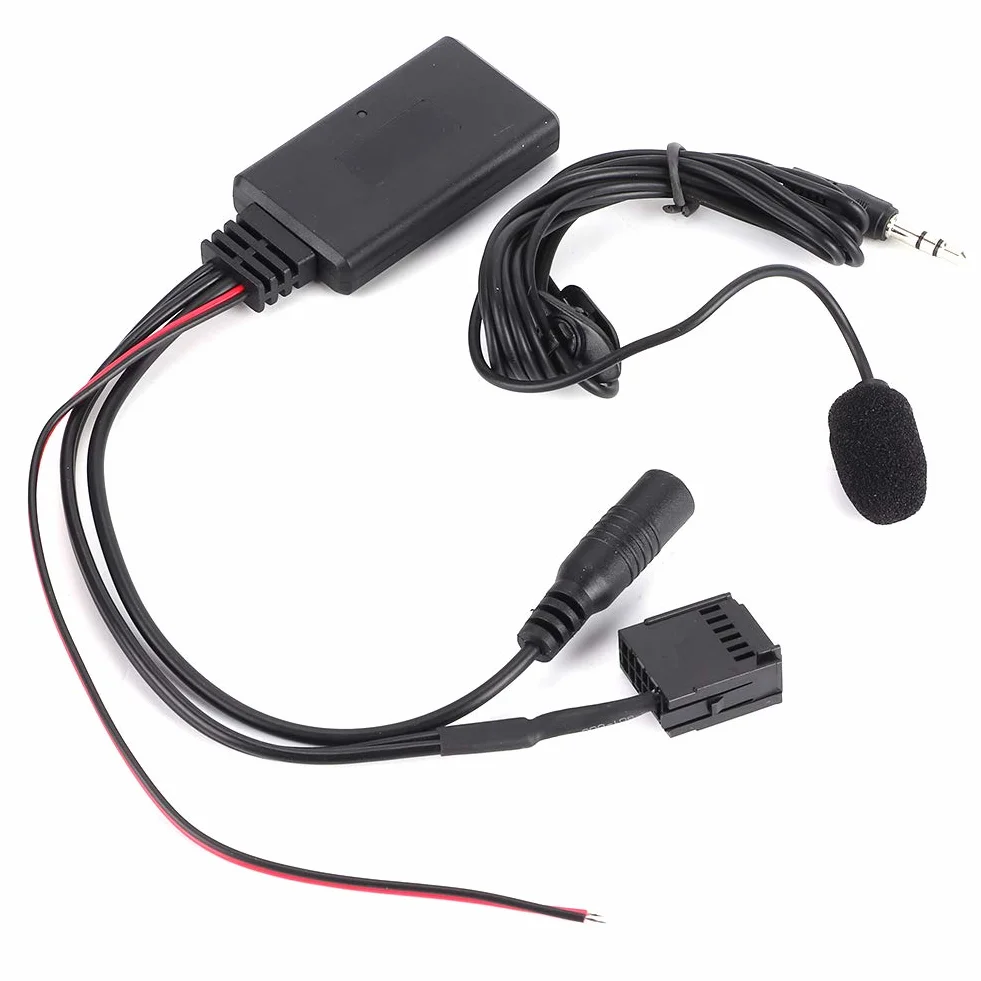 KIMISS Adapter Bluetooth Samochodowy z Mikrofonem, Zestaw Głośnomówiący AUX-IN, Pasuje Do Focus 6000CD+, Przewód