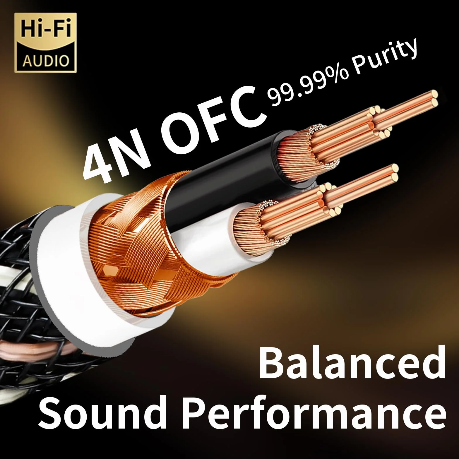 Kabel audio HiFi 2 RCA męski na 2 XLR męski z plecionym nylonowym przewodem Audiophile 4N Rdzeń z miedzi beztlenowej (3 m)