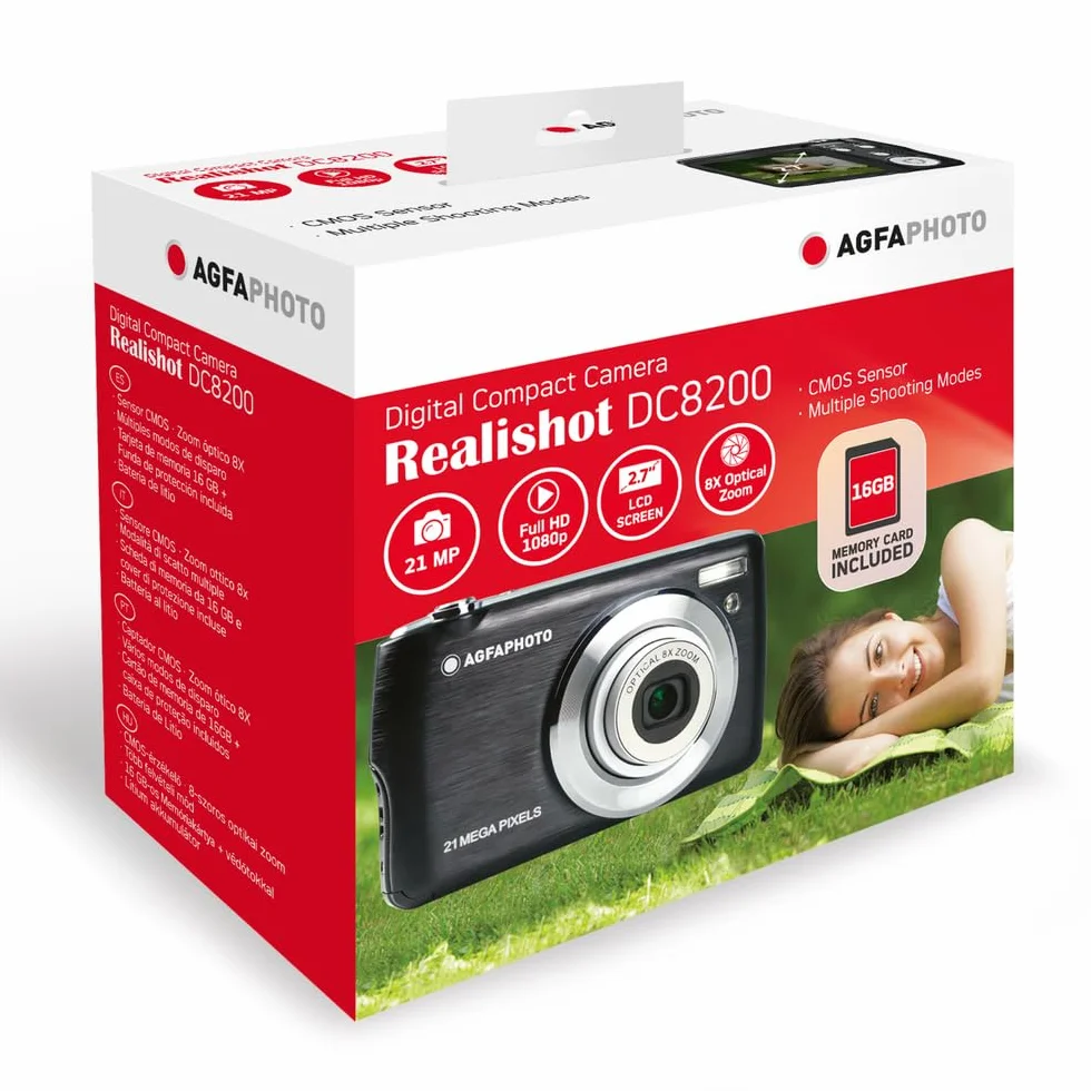 AGFAPHOTO Realishot dc8200 noir + sac et Carte sd