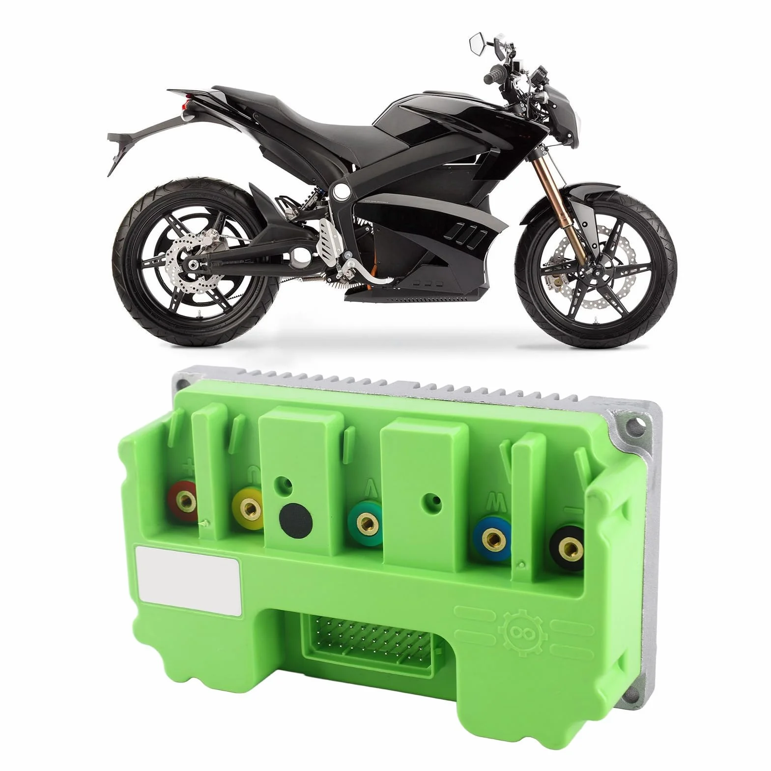 Alomejor Samouczący się Regulator Prędkości Silnika Elektrycznego, Ochrona Akumulatora i Zwiększona żywotność Bezszczotkowego Sterownika Prądu Stałego do Motocykli Elektrycznych
