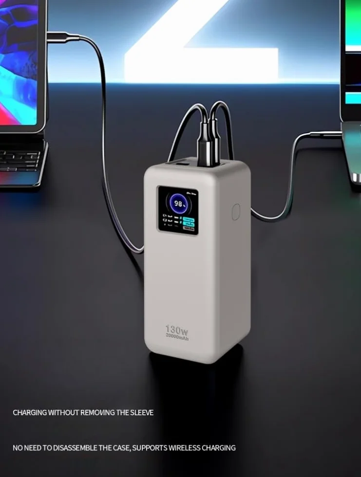 FTRONGRT Etui kompatybilne z UGREEN Nexode 20000 mAh 130 W Power Bank, pełna ochrona, pyłoszczelne, zapobiegające upadkom, silikonowe etui ochronne kompatybilne z UGREEN Nexode 20000 mAh 130 W czarne