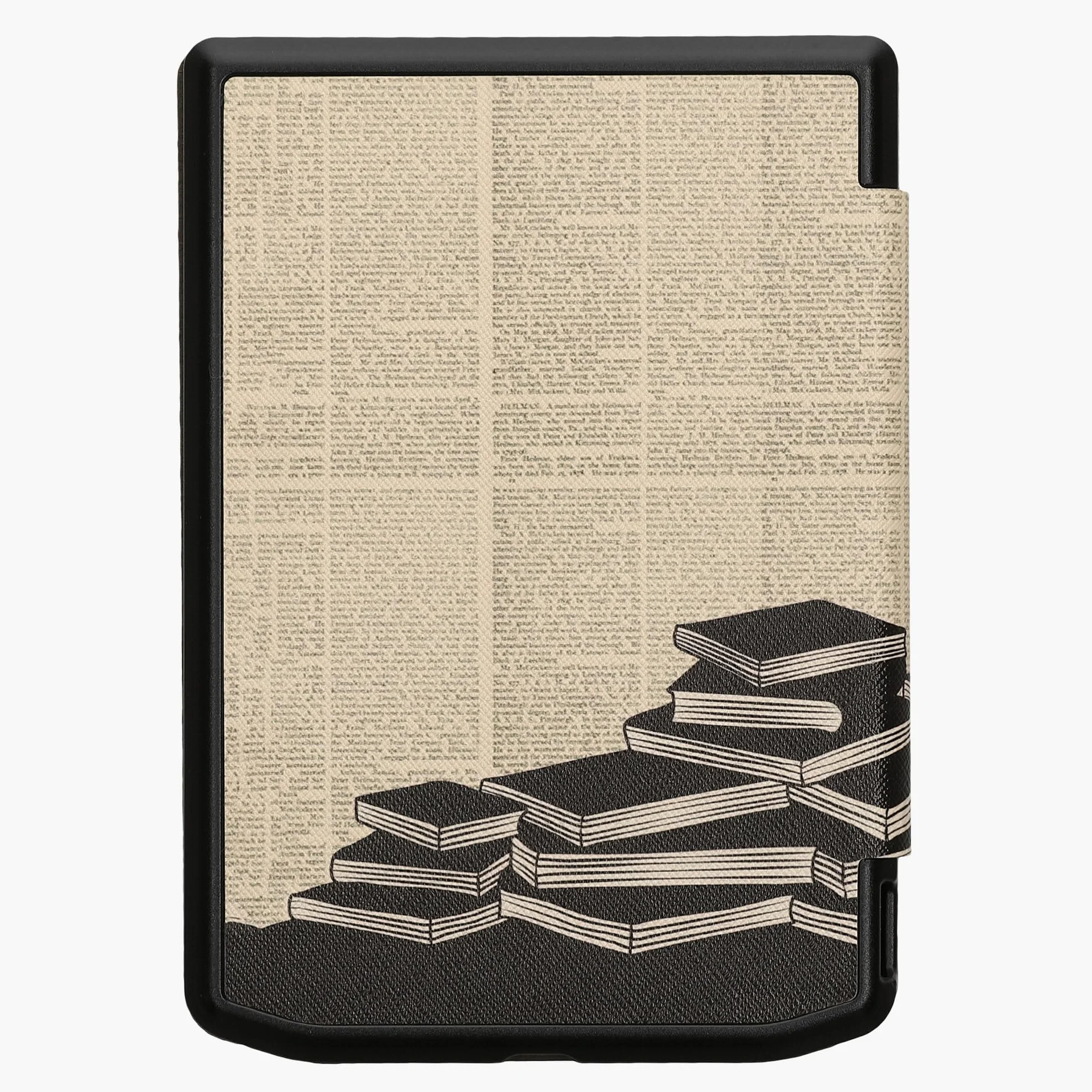 kwmobile Etui kompatybilne z Pocketbook Verse/Verse Pro/Verse Color - Magnetyczne etui origami na e-book czytnik czarny/beżowy