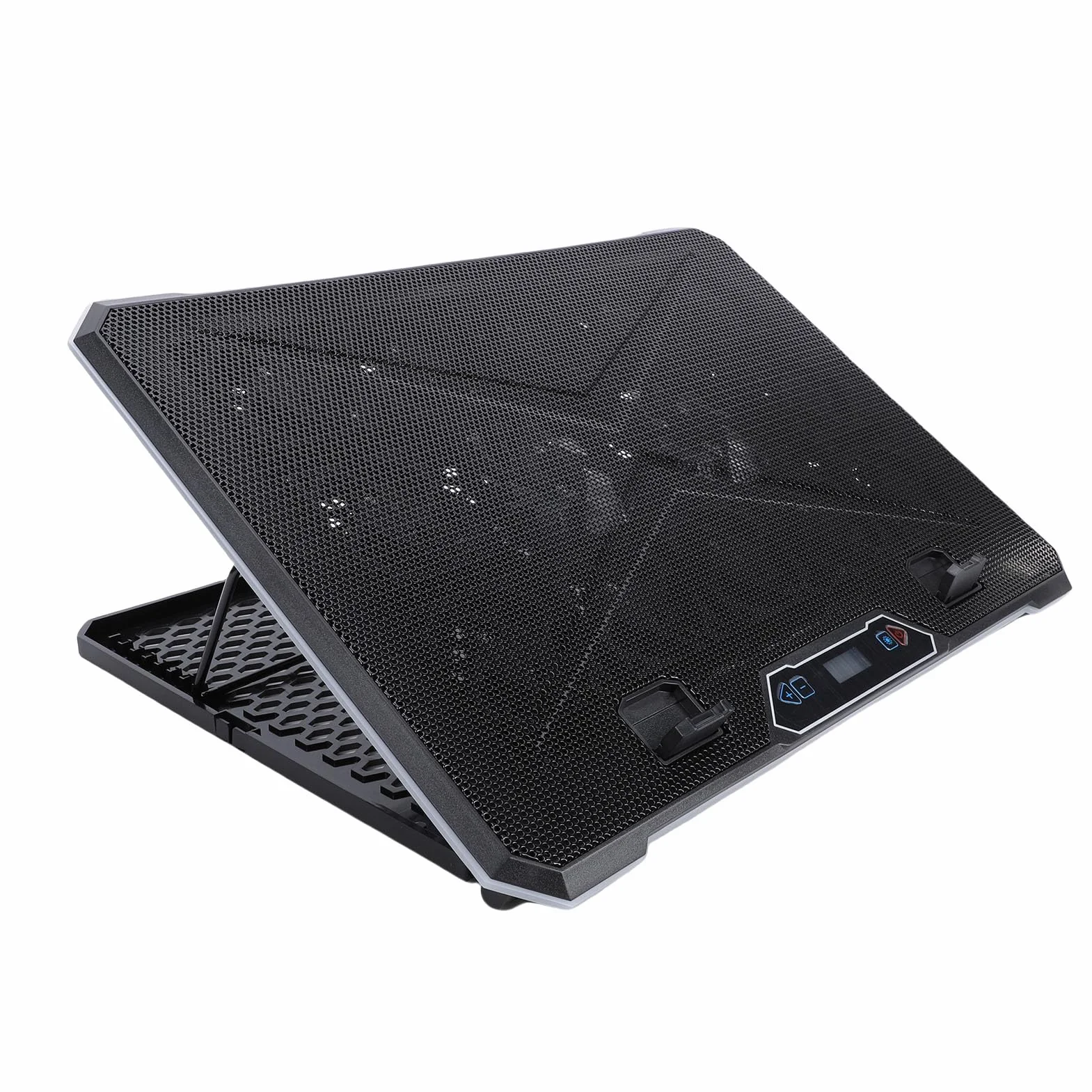 Podkładka Chłodząca do Laptopa do Gier RGB z 10 Wentylatorami, Regulowanymi 5 Prędkościami, 2 Portami USB, Laptopów 12–19 Cali, Solidna Konstrukcja i Konfigurowalne Oświetlenie (14 fanów)