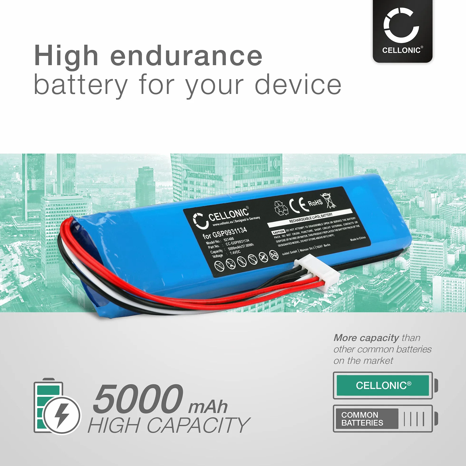CELLONIC Wymienna bateria 5000mAh do JBL Xtreme