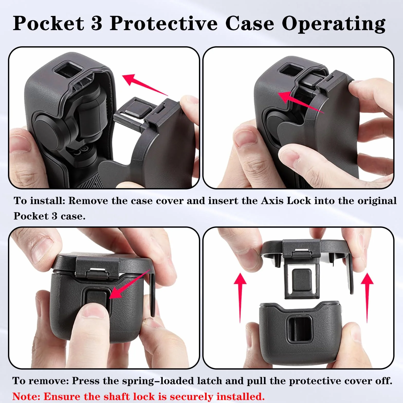 Pokrowiec ochronny do DJI Osmo Pocket 3, 3 szczeliny do przechowywania filtrów CPL/ND, ochronny pokrowiec twardy futerał ochronny czapka ochronna do DJI Osmo Pocket 3