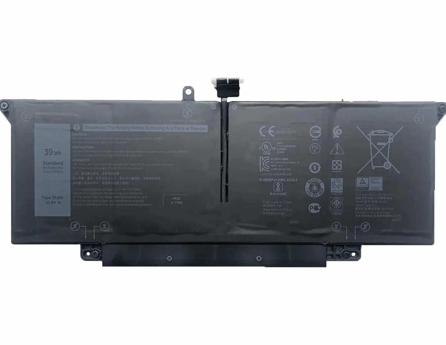 35J09 JHT2H Y7HR3 4V5X2 HRGYV WY9MP XMV7T 009YYF bateria do laptopa | Zamiennik dla Dell Latitude 7310 7410 Series (11,4 V 39 Wh 3255 mAh)
