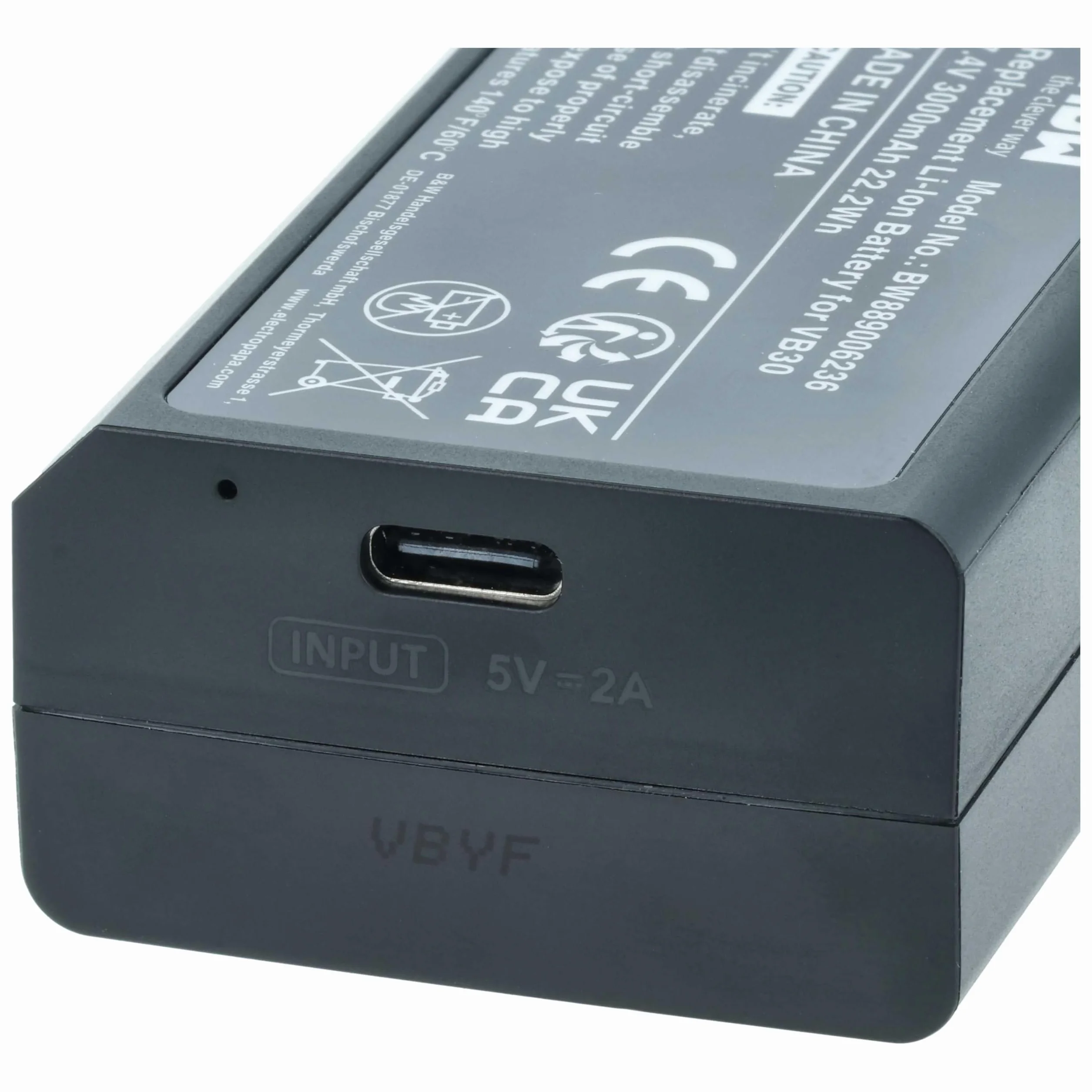 vhbw 2 x akumulator kompatybilny z Godox V1PRO-N, V1PRO-O, V1PRO-C, V1PRO-F, V1PRO lampa błyskowa do aparatu (3000 mAh, 7,4 V, Li-ION)