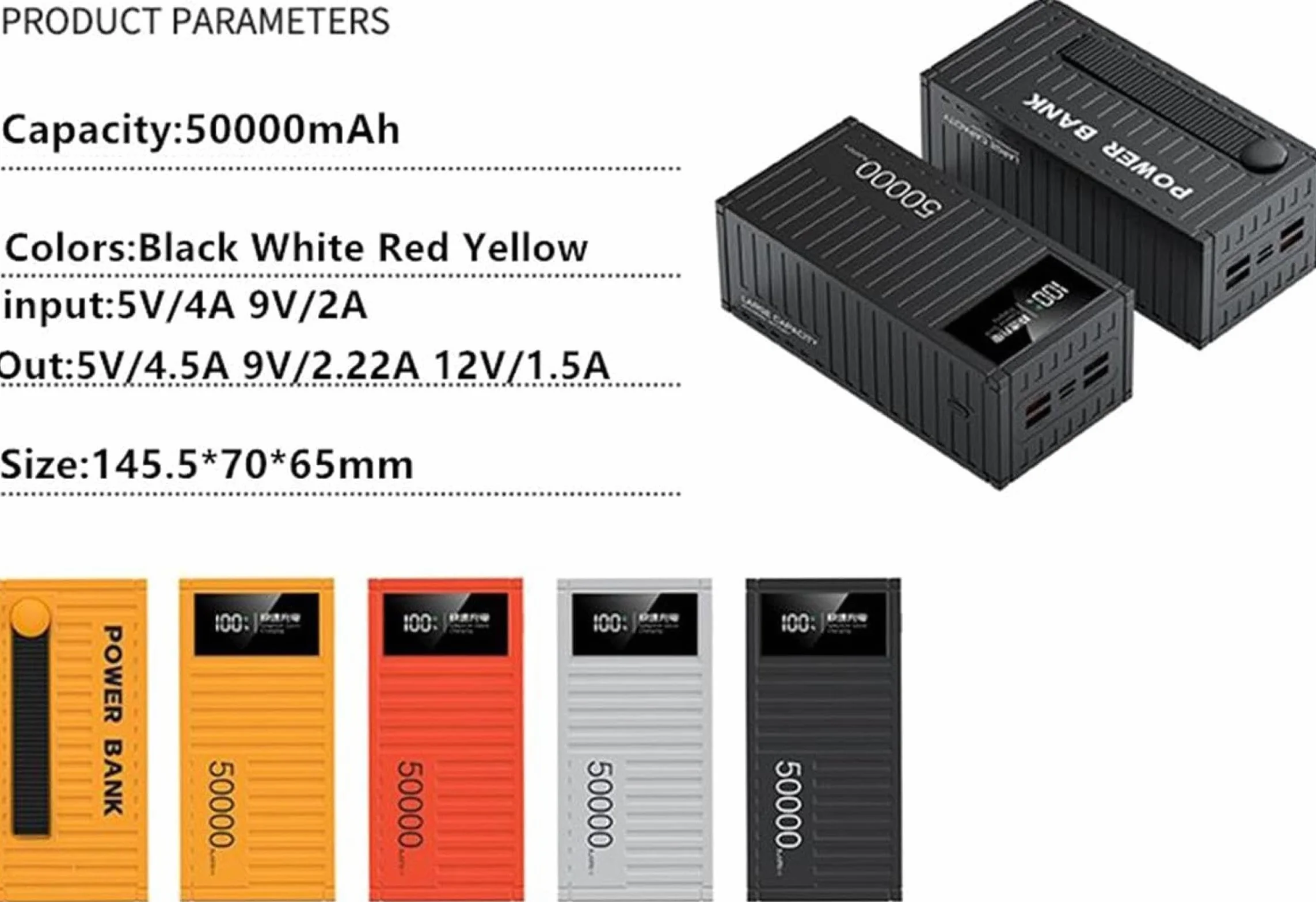 Powerbank Powerbank/66 W super szybkie ładowanie 100000 mAh cyfrowy wyświetlacz pojemnik powerbank 1w20.000 zewnętrzny zasilacz mobilny o dużej pojemności (20000 mAh/biały)