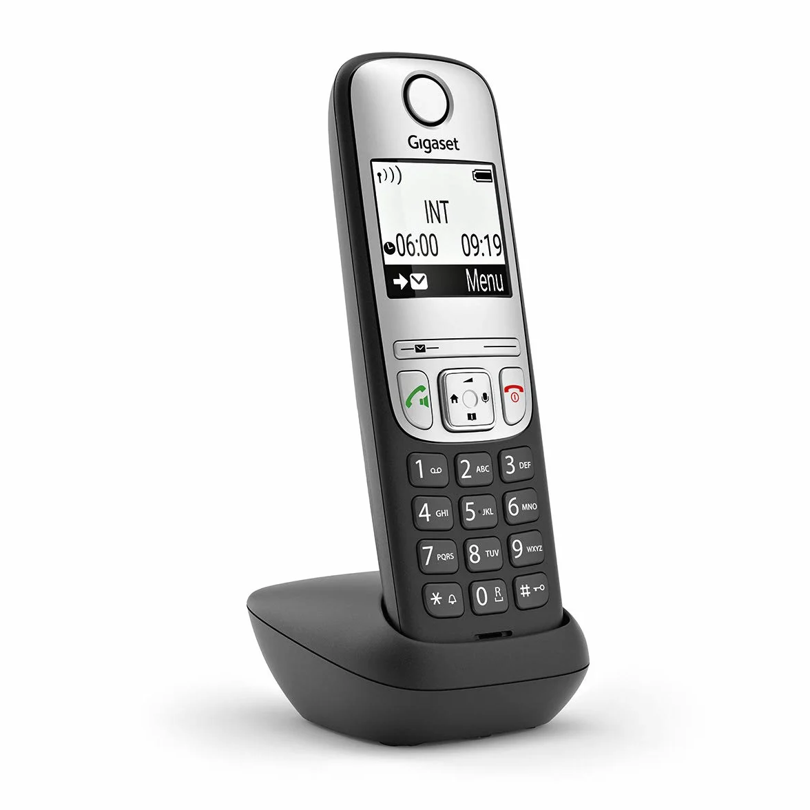 Gigaset A690HX cyfrowy bezprzewodowy telefon DECT do routerów - srebrny/czarny