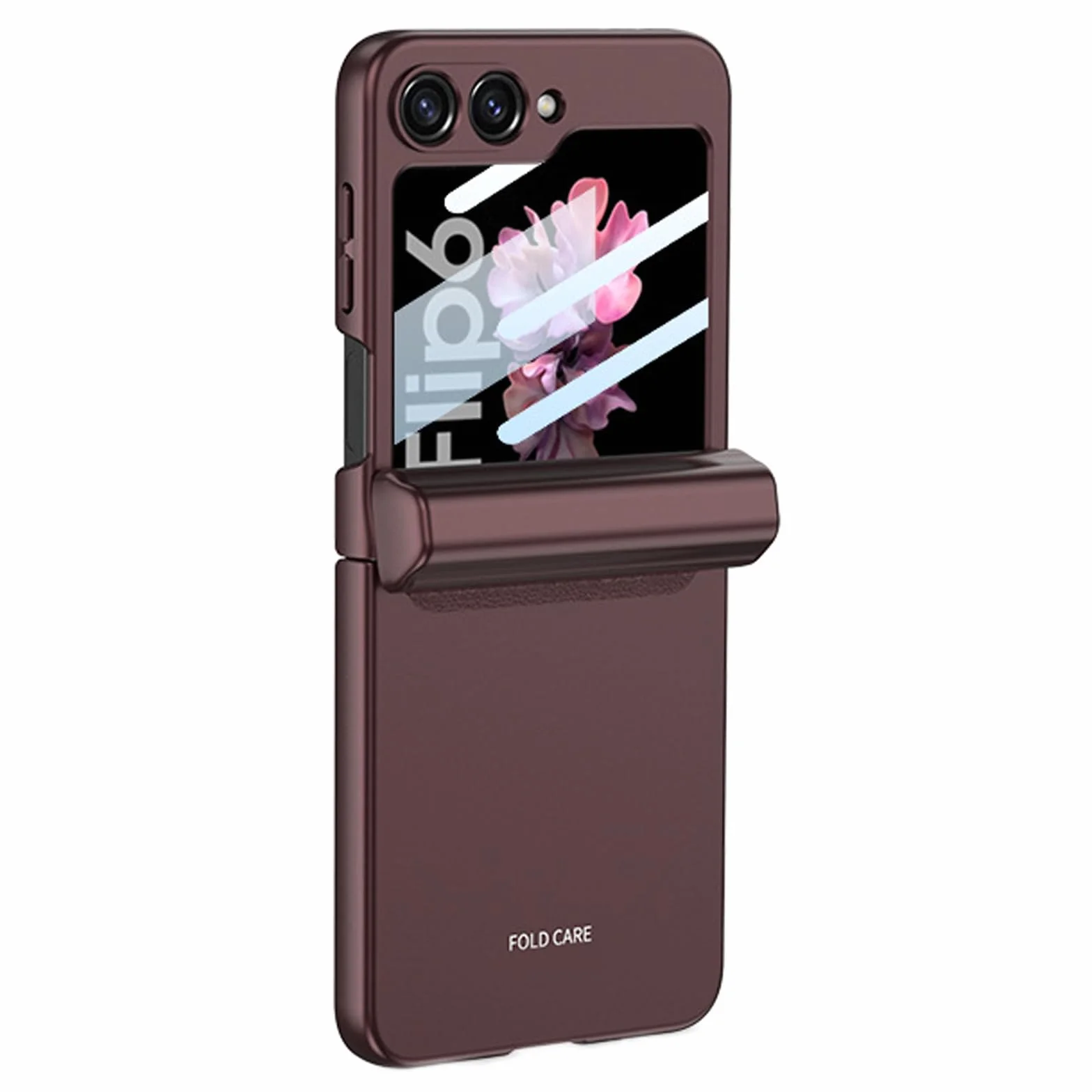 Etui do Samsunga Galaxy Z Flip 6, uchwyt S-Pen z magnetycznym zawiasem, wszechstronne etui na telefon komórkowy z etui ochronnym na ekran ze szkła hartowanego, czerwone