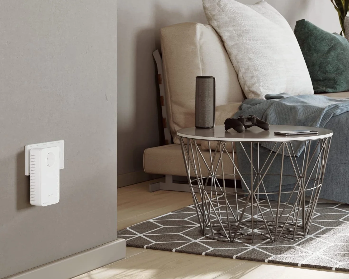 devolo Magic 2 WiFi 5 (ac) Zestaw startowy: 2x Adaptery PowerLine WiFi, gniazdo Gigogne (2400 Mbits, 3x porty Gigabit Ethernet), idealny do telepracy, gier, przesyłania strumieniowego, wtyczka