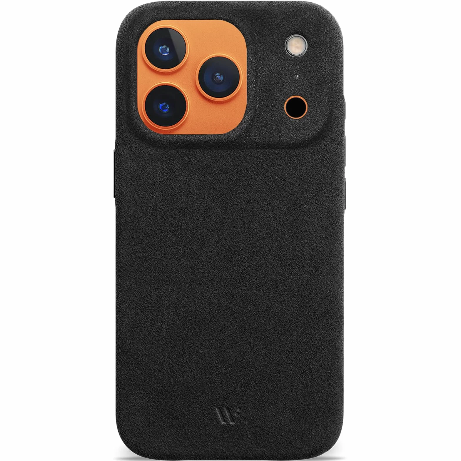 WIIUKA Etui do iPhone 17 Pro Max, oryginalne Alcantara®, ręcznie wykonane, bardzo cienkie, etui premium na telefon komórkowy, Case, Qi, alternatywa dla skóry, kolor czarny