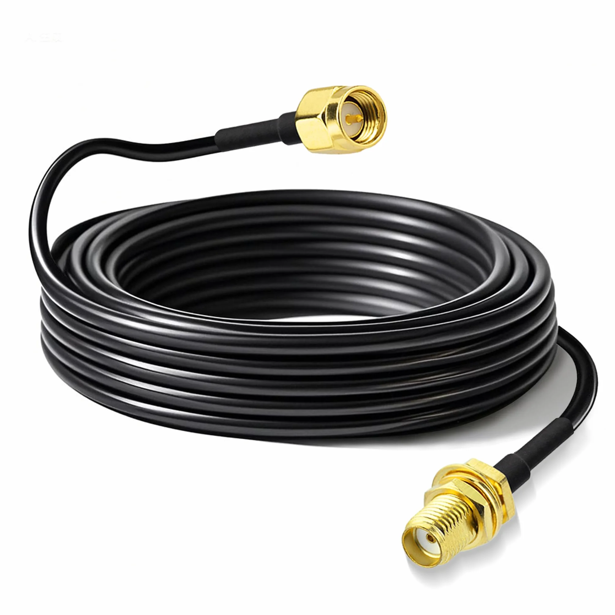 Bingfu Kabel przedłużający anteny SMA męski na SMA żeński do montażu grodziowego RG174, 5 m, kompatybilny z bramką routera 4G LTE, modemem, odbiornikiem Dongle SDR