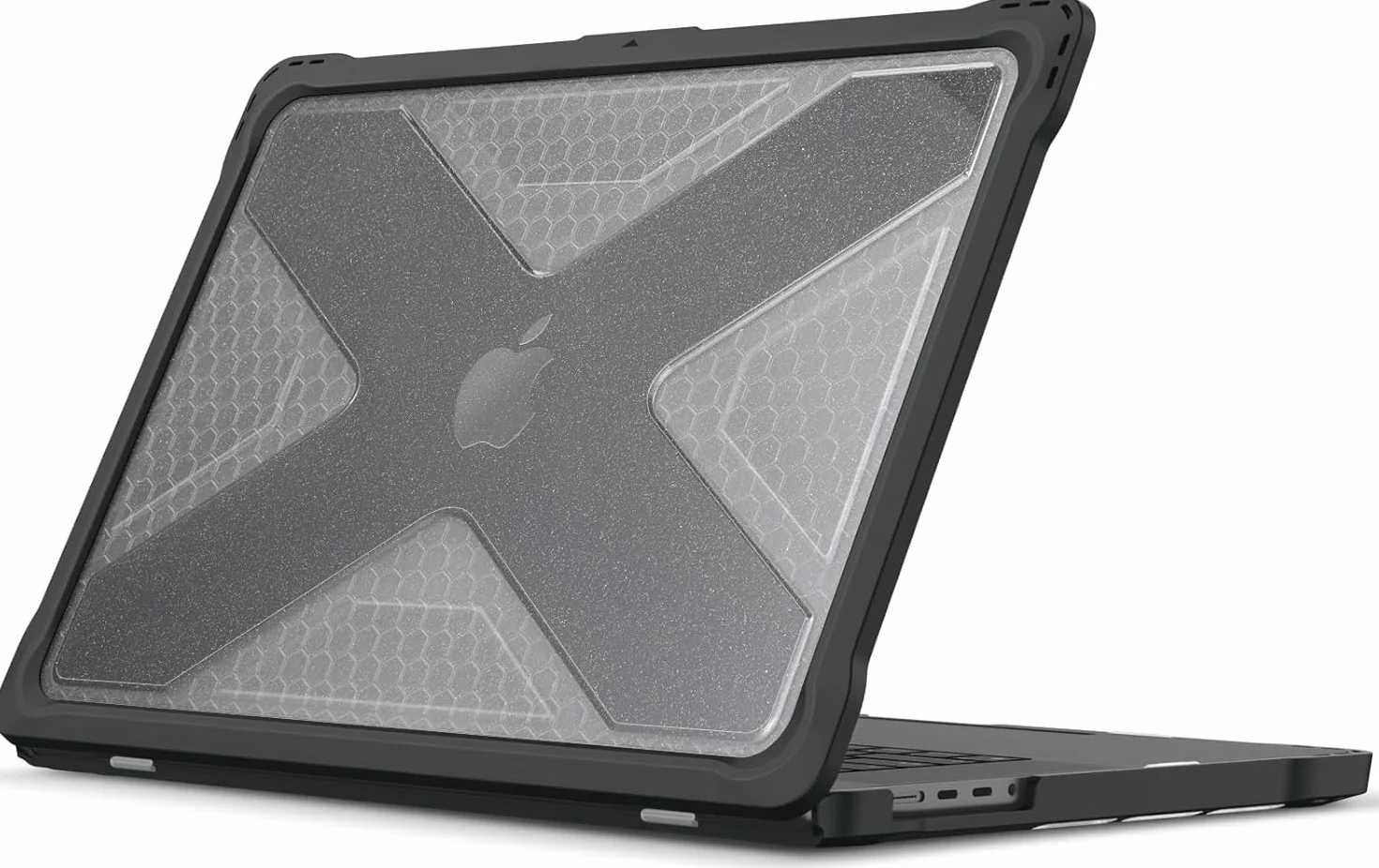 FINTIE Hybrydowe etui kompatybilne z MacBook Pro 14 cali M5 M4 M3 M2 M1 Pro/Max (2026-2021), wytrzymałe twarde etui z krawędziami odporne na wstrząsy, brokatowe