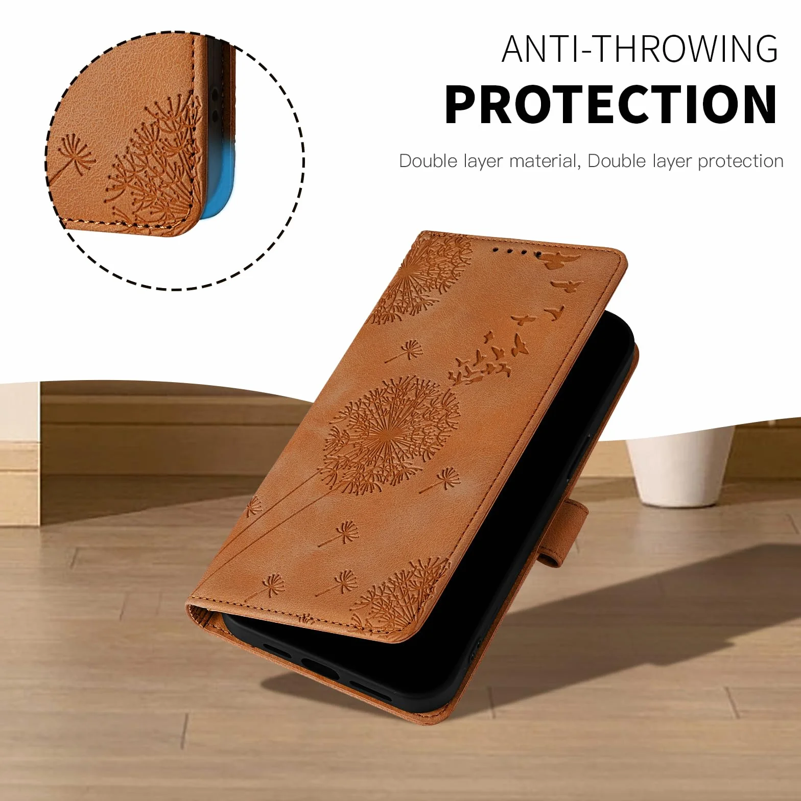 Xiaomi Redmi 14C 5G Etui z klapką skóra PU magnetyczne