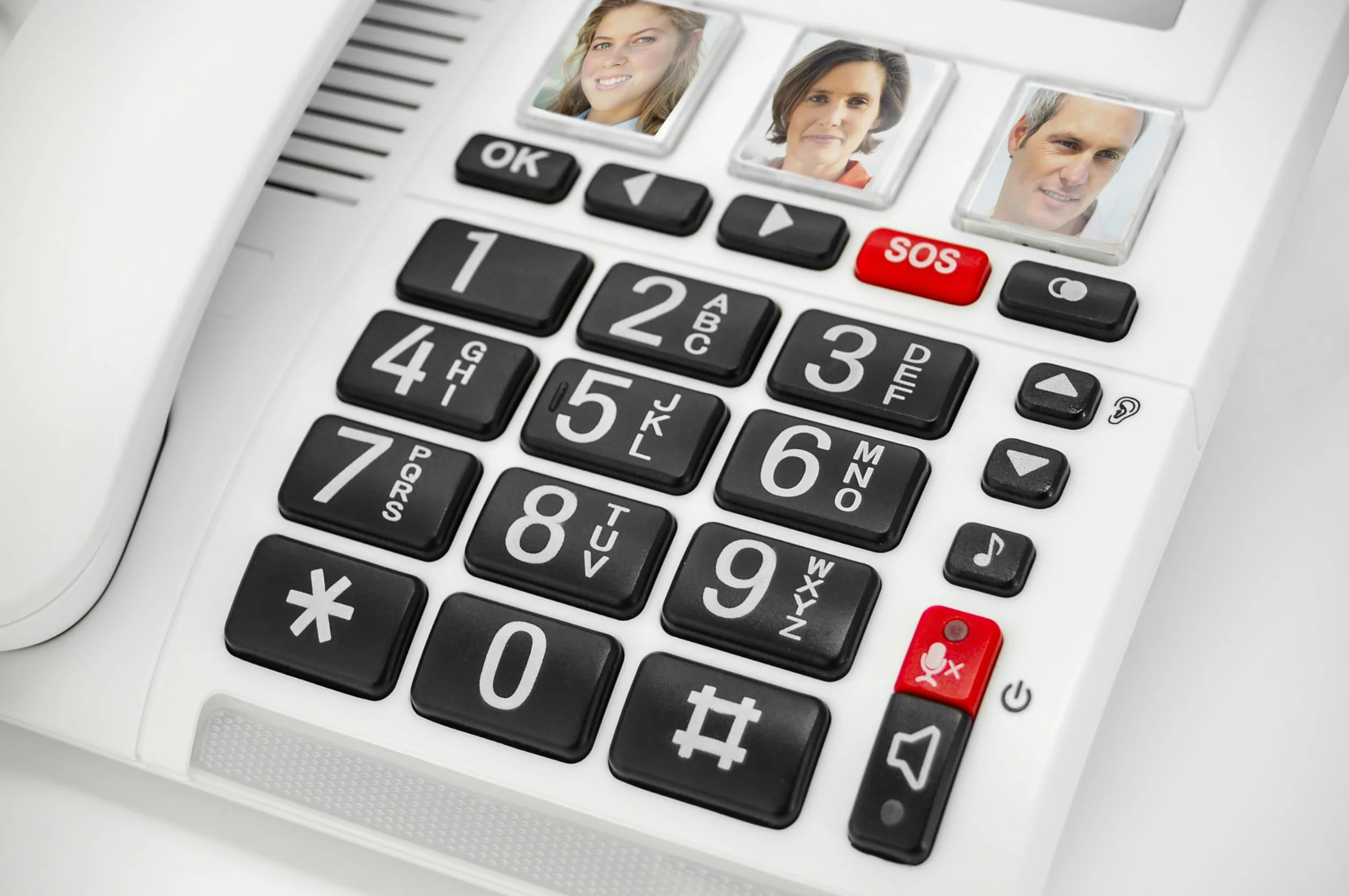 Geemarc CL9000 - Domowy telefon i dźwięk Wodoodporna opaska SOS z dużymi przyciskami, wzmocniona głośność i podświetlany ekran - działa tylko z kartą SIM