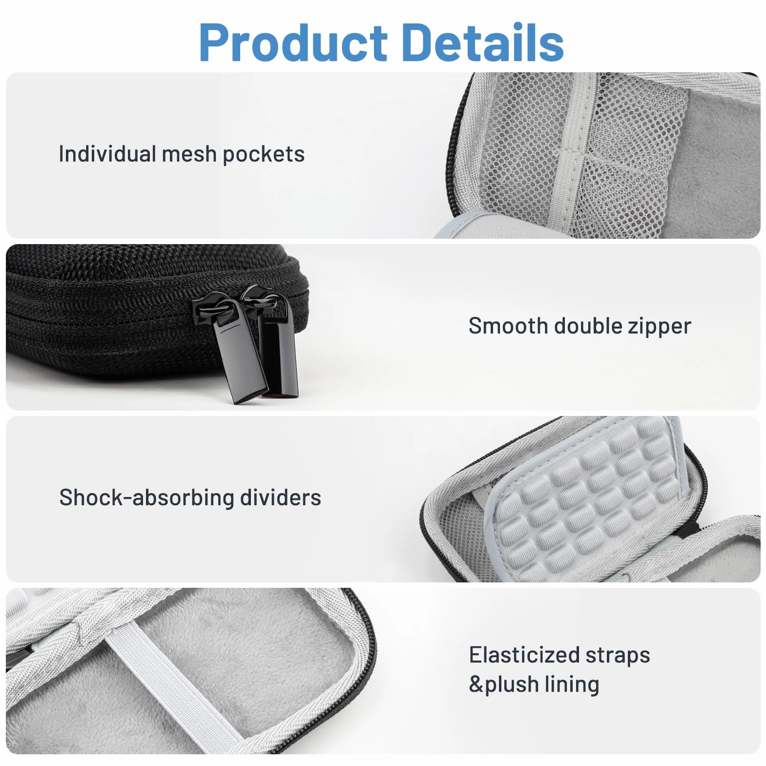 GlasFlength Etui do SanDisk Extreme PRO, kieszeń na dysk twardy do SanDisk 1TB 2TB twarde etui ochronne z paskiem na rękę SSD Case do SD SSDE81/SD SSDE80/SD SSDE30 (czarny)