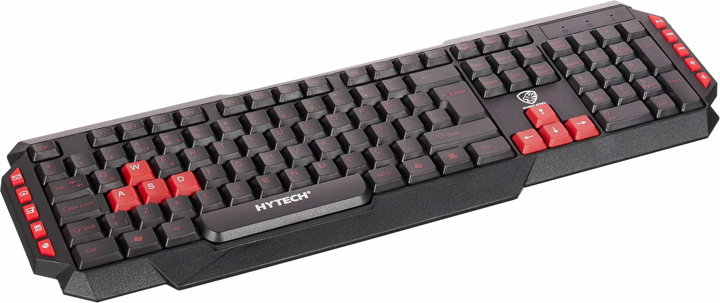 Hytech HYK-46 GAMY Q klawiatura do gier z czarnymi czerwonymi klawiszami USB