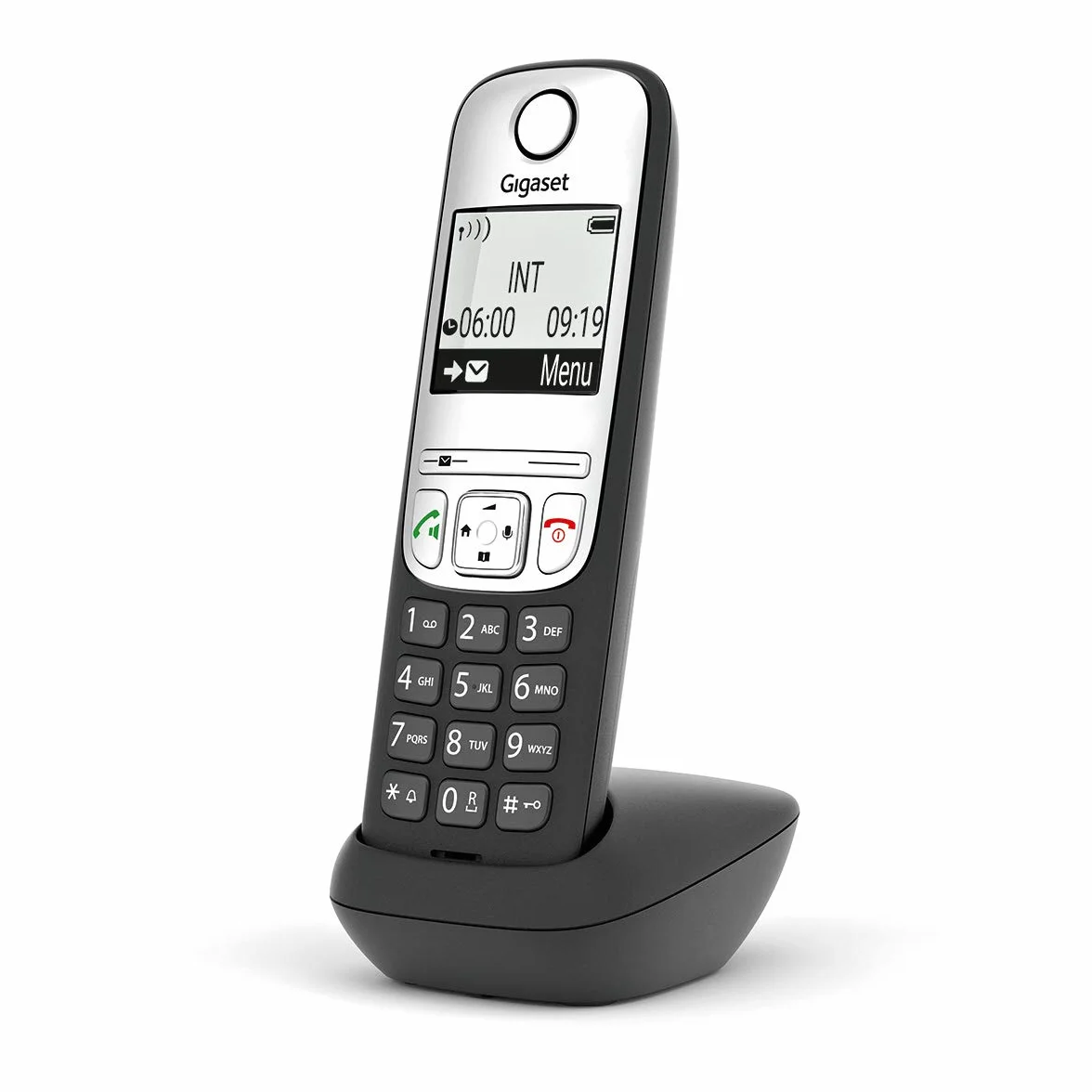 Gigaset A690HX cyfrowy bezprzewodowy telefon DECT do routerów - srebrny/czarny