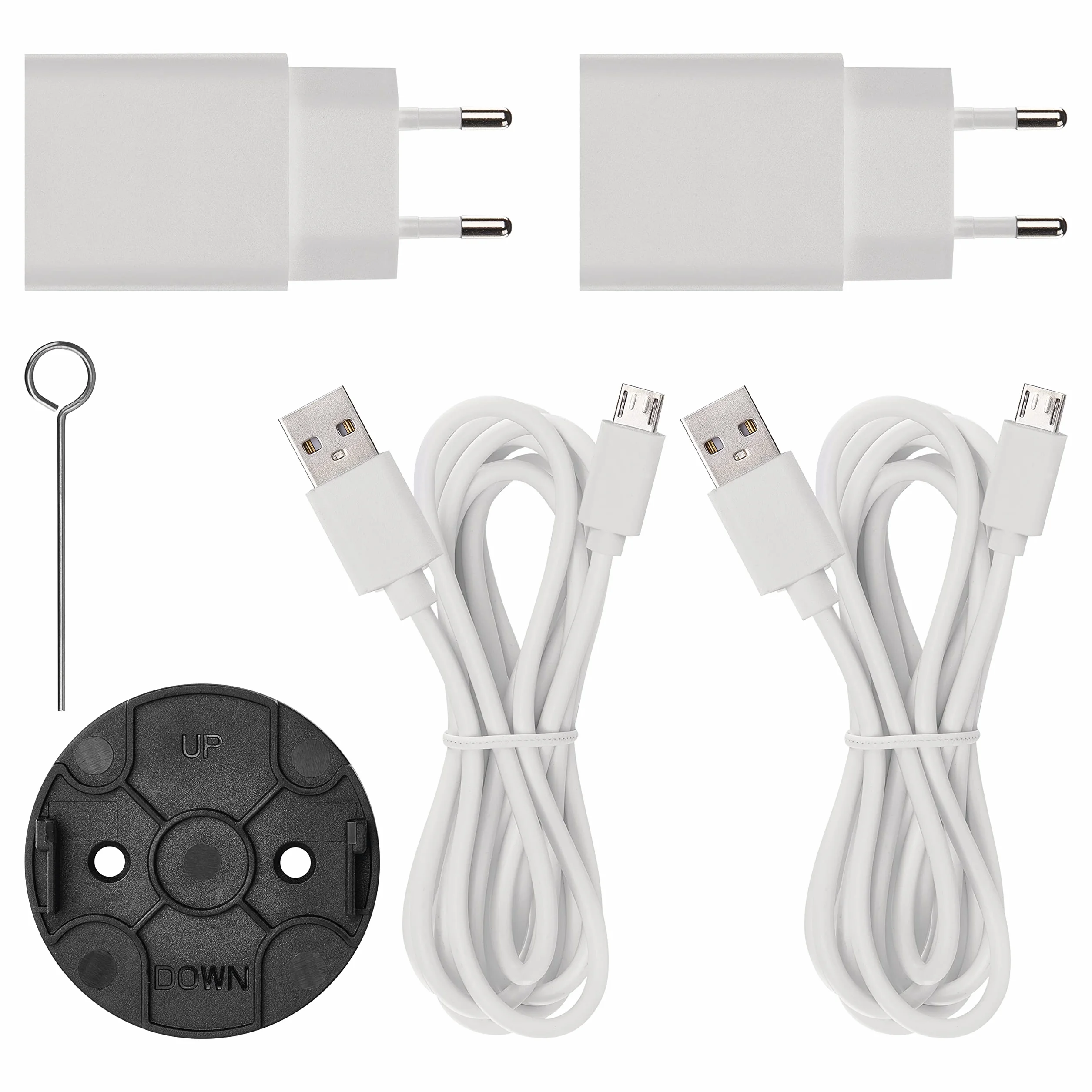 EMOS GoSmart elektroniczna niania IP-500 Guard z 5-calowym monitorem LCD i akumulatorem 3000 mAh, WiFi i aplikacją, obrotowa, regulacja ostrości, 2-drożne audio, widoczność w nocy na podczerwień,