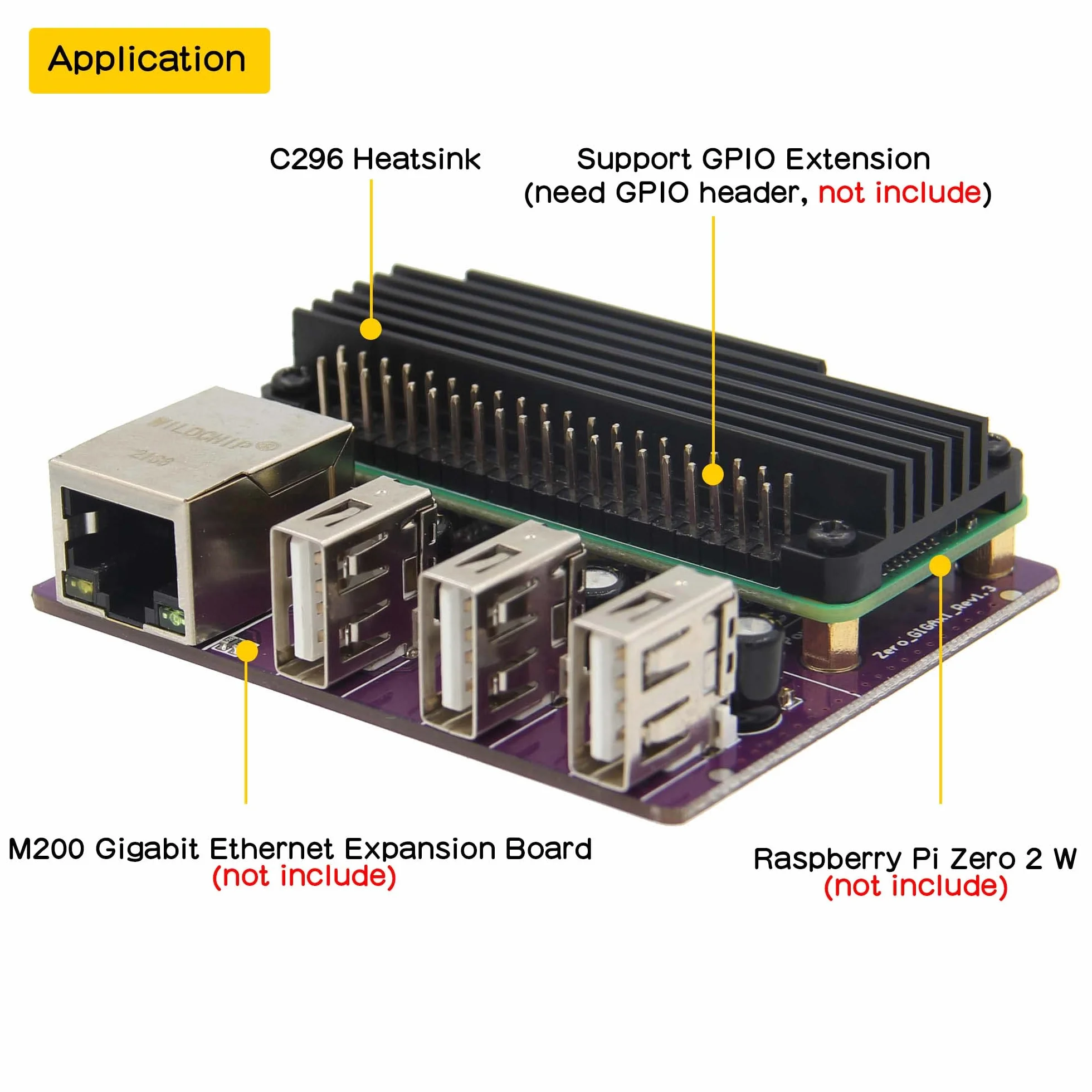 Geekworm Raspberry Pi Zero 2 W Radiator, akcesoria do grzejników ze stopu aluminium 10 mm (C296)