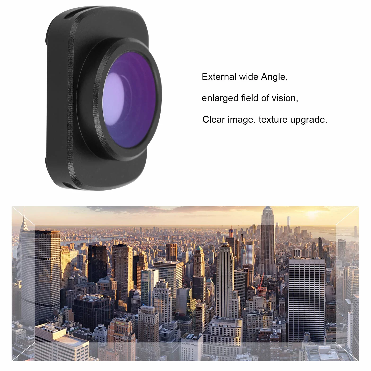 Obiektyw szerokokątny do OSMO Pocket 2, ręczny gimbal obiektyw optyczny ze szkła, magnetyczny obiektyw anamorficzny do OSMO Pocket 2