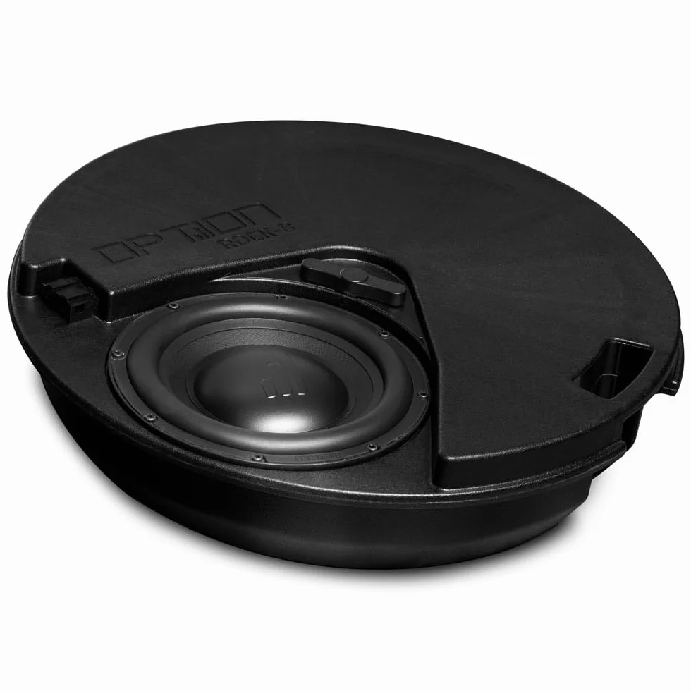 Option Rock-8 D4 pasywny subwoofer w kole zapasowym, kompatybilny z systemami dźwiękowymi Beats - 20 cm, 200 W RMS, 2 x 4 omy (podwójna cewka drgająca), bass reflex