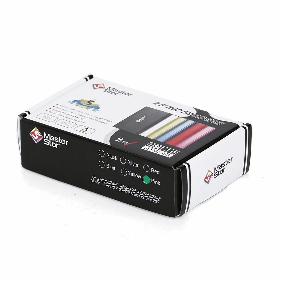 MasterStor USB 3.0 Super-Fast przenośny dysk twardy, zewnętrzny dysk twardy 2,5 cala SATA zewnętrzny dysk twardy do laptopa 250 GB czerwony