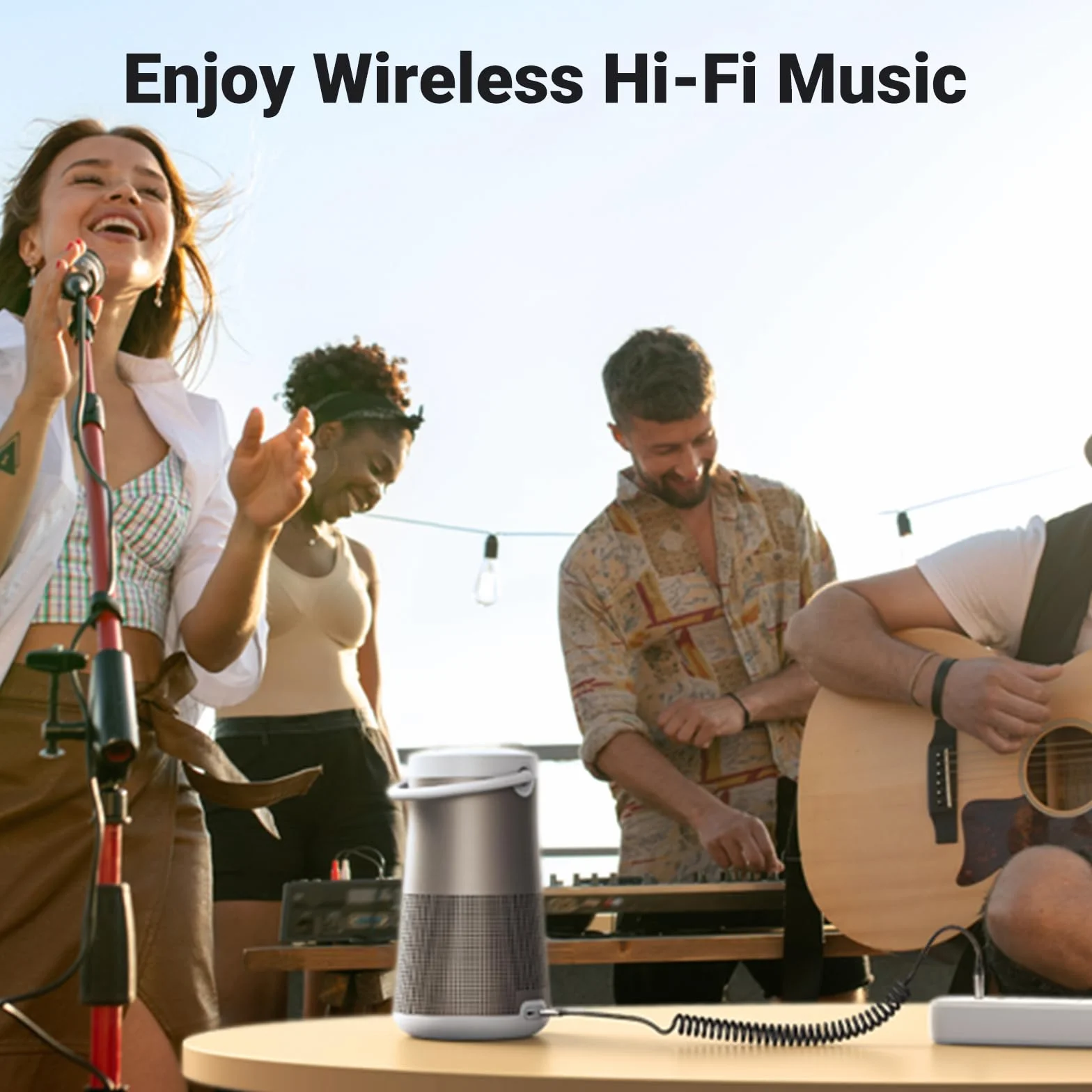 UGREEN 6.0 Bluetooth Odbiornik Samochodowy Bluetooth z Gniazdem 3,5mm i Wbudowanym Mikrofonem.（Srebro）