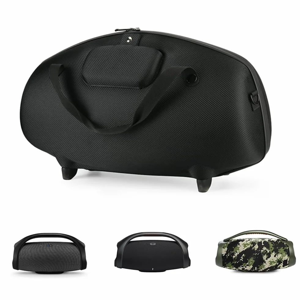 Eva twarde etui podróżne do Boombox 1 2 3, torba podróżna, odporna na uderzenia torba do przechowywania głośników, odporna na zarysowania, z paskiem na ramię i uchwytem