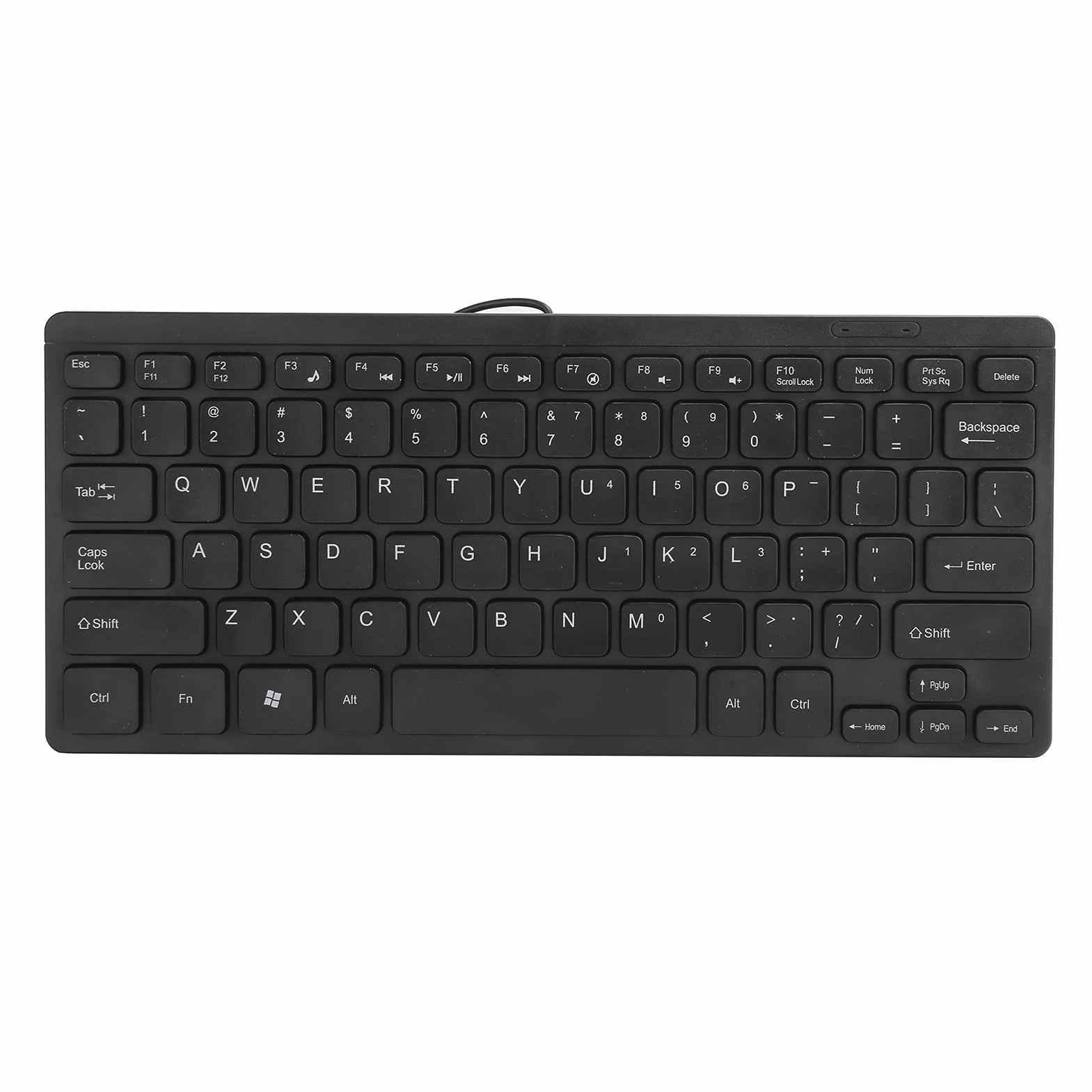 Przewodowa Klawiatura USB Mini Slim Keyboard, Mała Kompaktowa Prosta Wodoodporna Klawiatura Biznesowa do Laptopa i Komputera Stacjonarnego, Plug And Play (z Kablem 1,1 M / 3,6 Stopy)