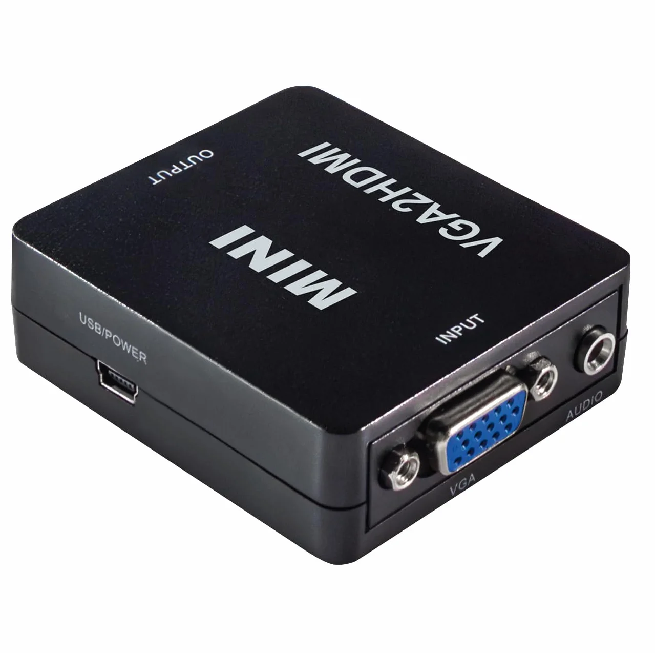 MAXTRACK Konwerter VGA na HDMI – CS40L, adapter HDMI, VGA na HDMI, Plug & Play, 1080p/60Hz Full HD, adapter VGA na HDMI kompatybilny z PC/laptopem, projektorem, monitorem, w zestawie kabel zasilający