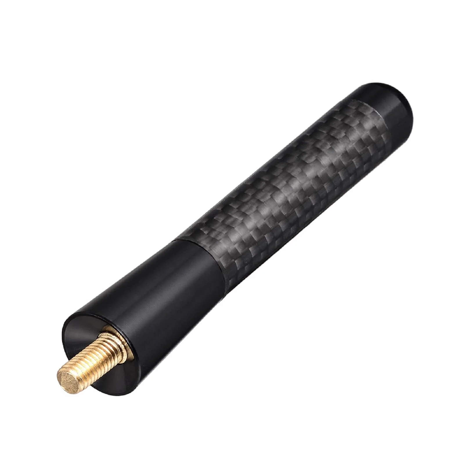 Bingfu Antena samochodowa uniwersalna, 8 cm, krótki pręt, czarna do odbioru FM AM, zamiennik anteny samochodowej ze śrubami M4.0, M5.0, M6.0