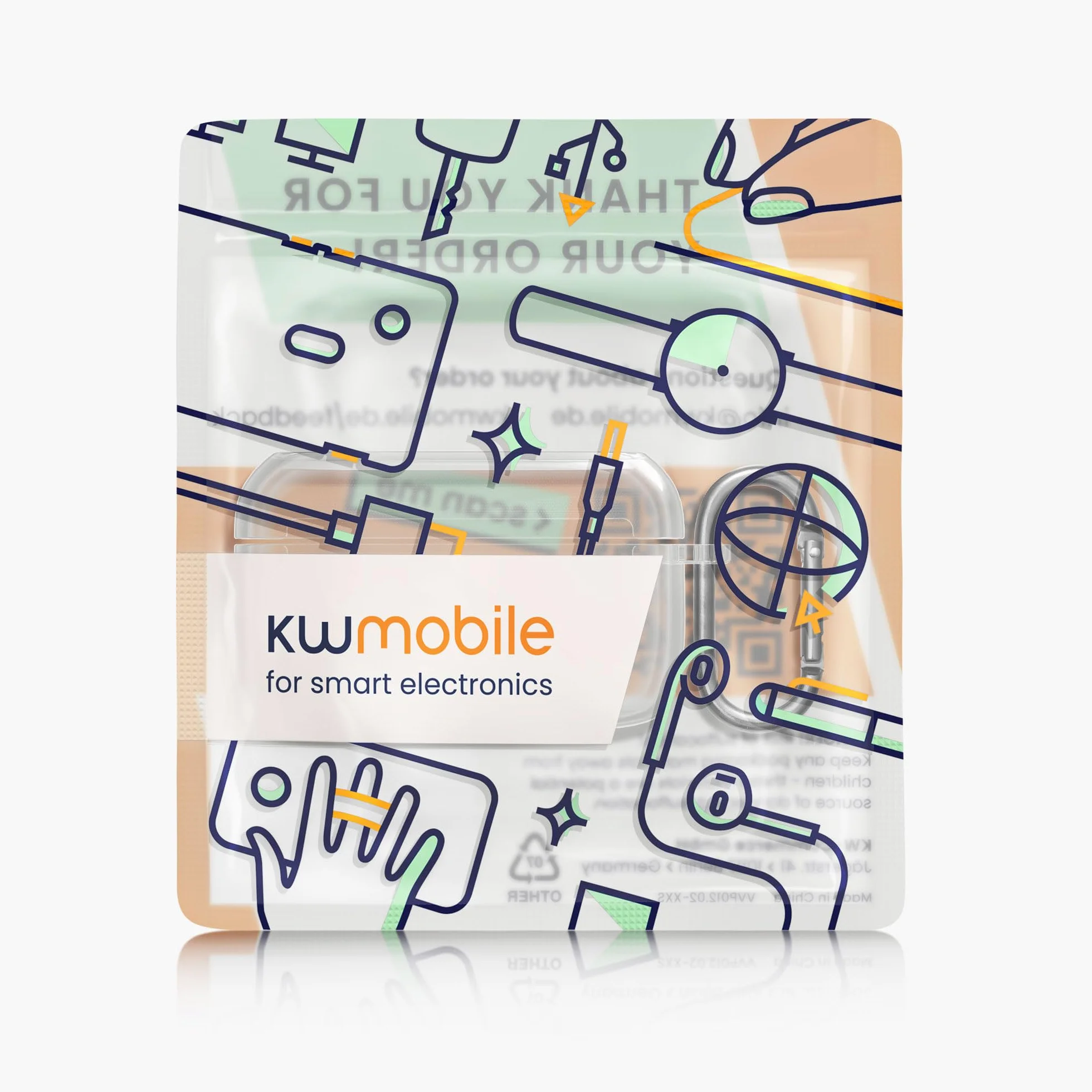 kwmobile Etui na słuchawki Technics EAH-AZ100 - przezroczyste silikonowe etui na słuchawki douszne TPU - przezroczyste