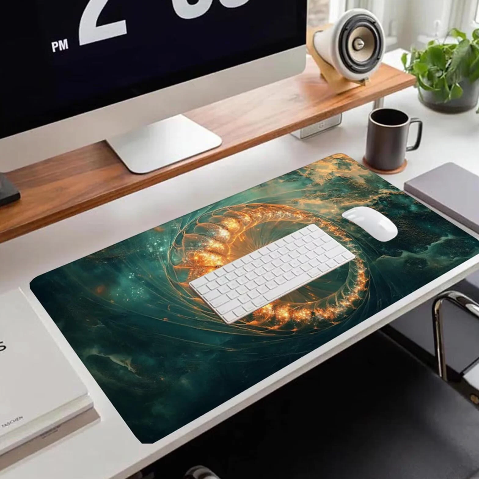 Gamingowa podkładka pod mysz 1200 x 600 x 3 mm, XXL, wodoszczelna, odporna na ścieranie, z przyszytymi krawędziami, podkładka na biurko, poprawia prędkość i precyzję, do laptopa, komputera