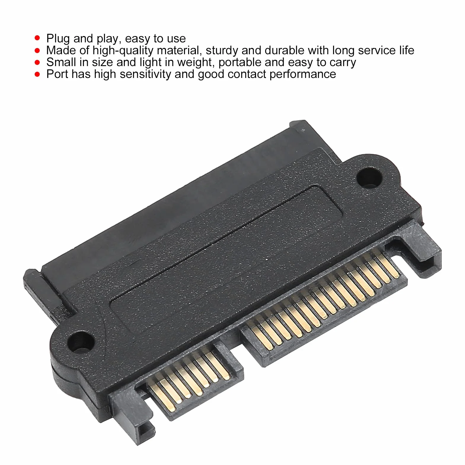 Konwerter SFF-8482 SAS na SATA 15PIN Czarna Obudowa Plastikowa