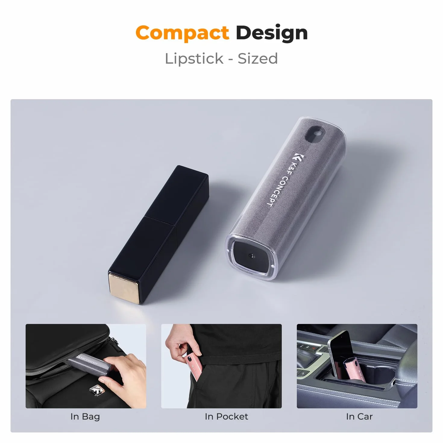K&F Concept 2-częściowy zestaw do czyszczenia ekranu, do telewizora, laptopa, komputera, telefonu komórkowego, tabletu i czyszczenia wyświetlacza samochodowego, spray dwa w jednym i ściereczka z