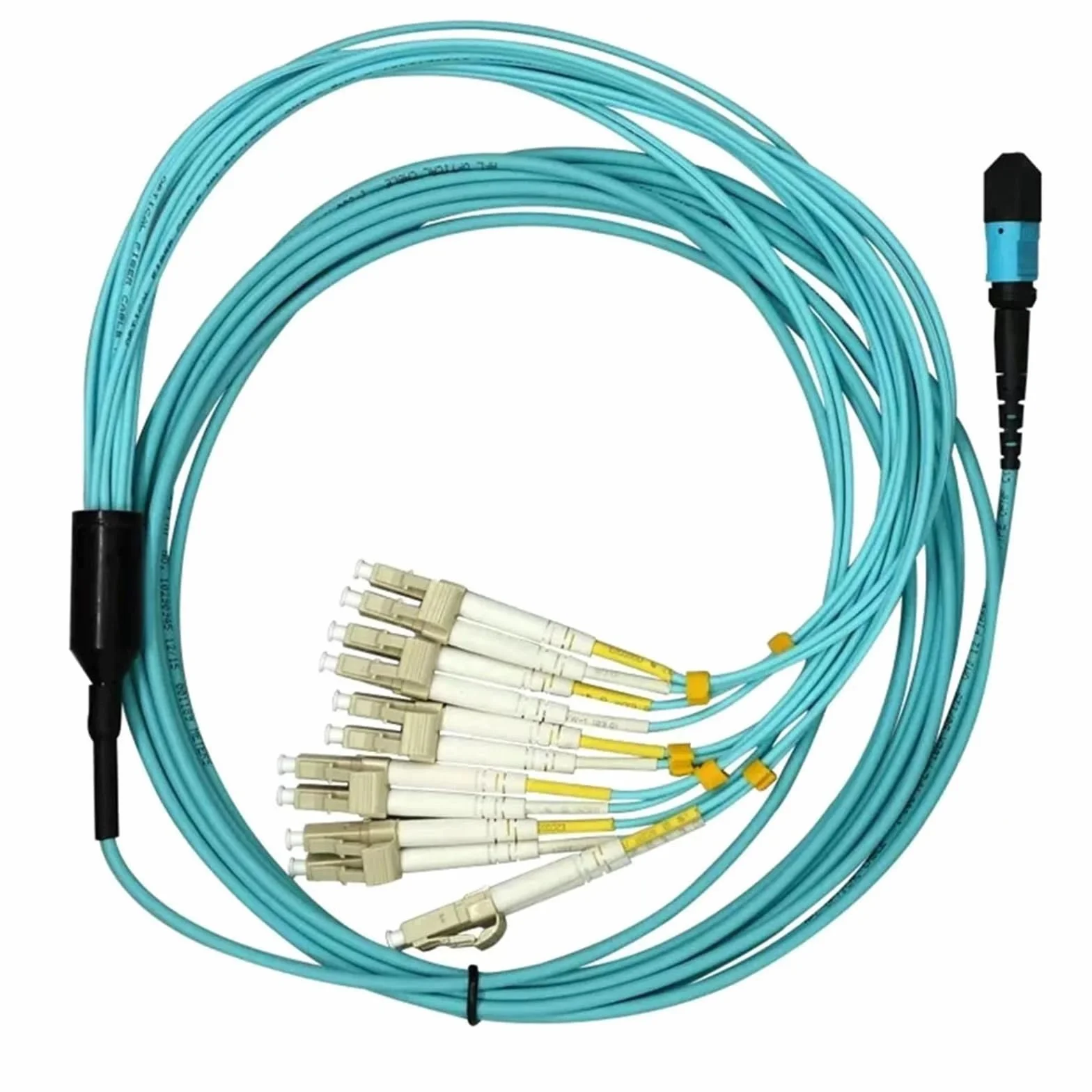 Kabel krosowy MPO z żeńskim złączem 8/12/24-rdzeniowym MTP-12LC 6DLC OM4, kabel połączeniowy światłowodowy typu B (40M, MPO-24LC Male)