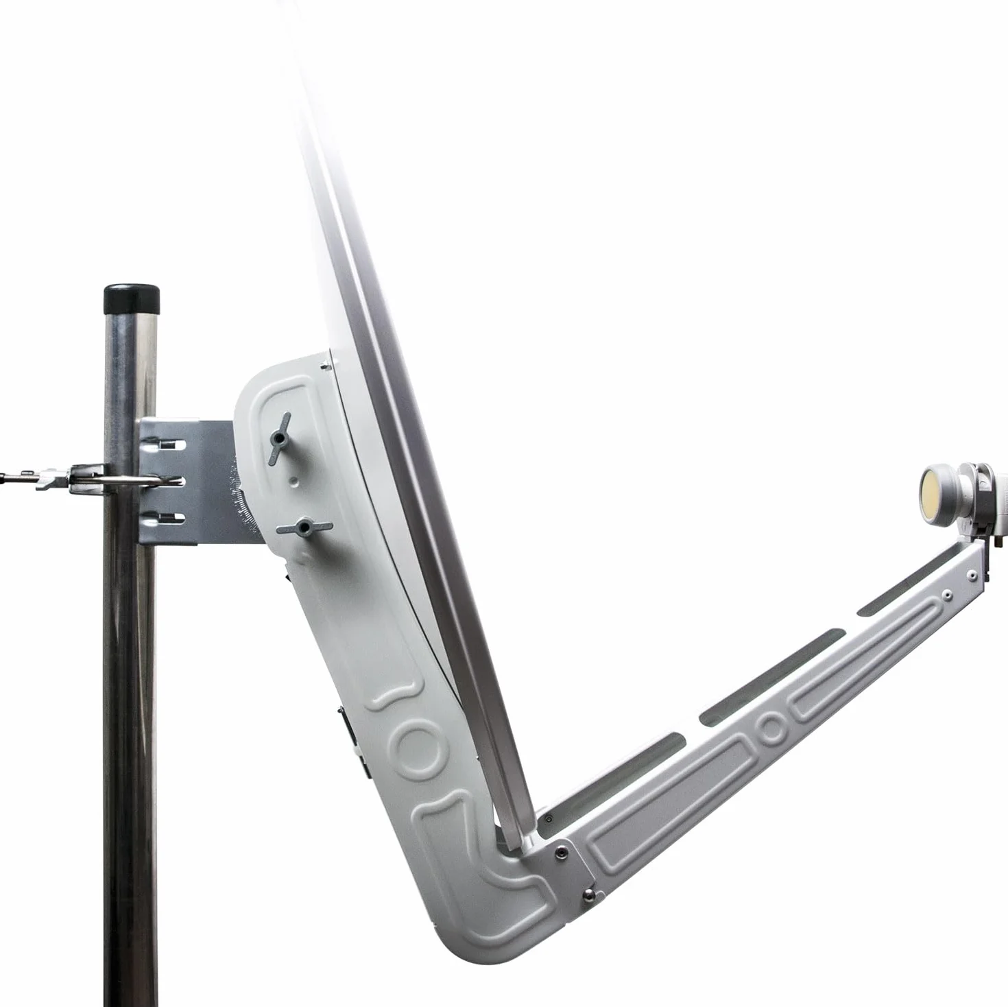 SCHWAIGER -4623- System satelitarny | Antena satelitarna | 75 cm | Aluminiowa antena satelitarna | Quad LNB | cyfrowy | 4 uczestników | 8 złącz F | 7 mm | 75 x 80 cm | jasnoszary